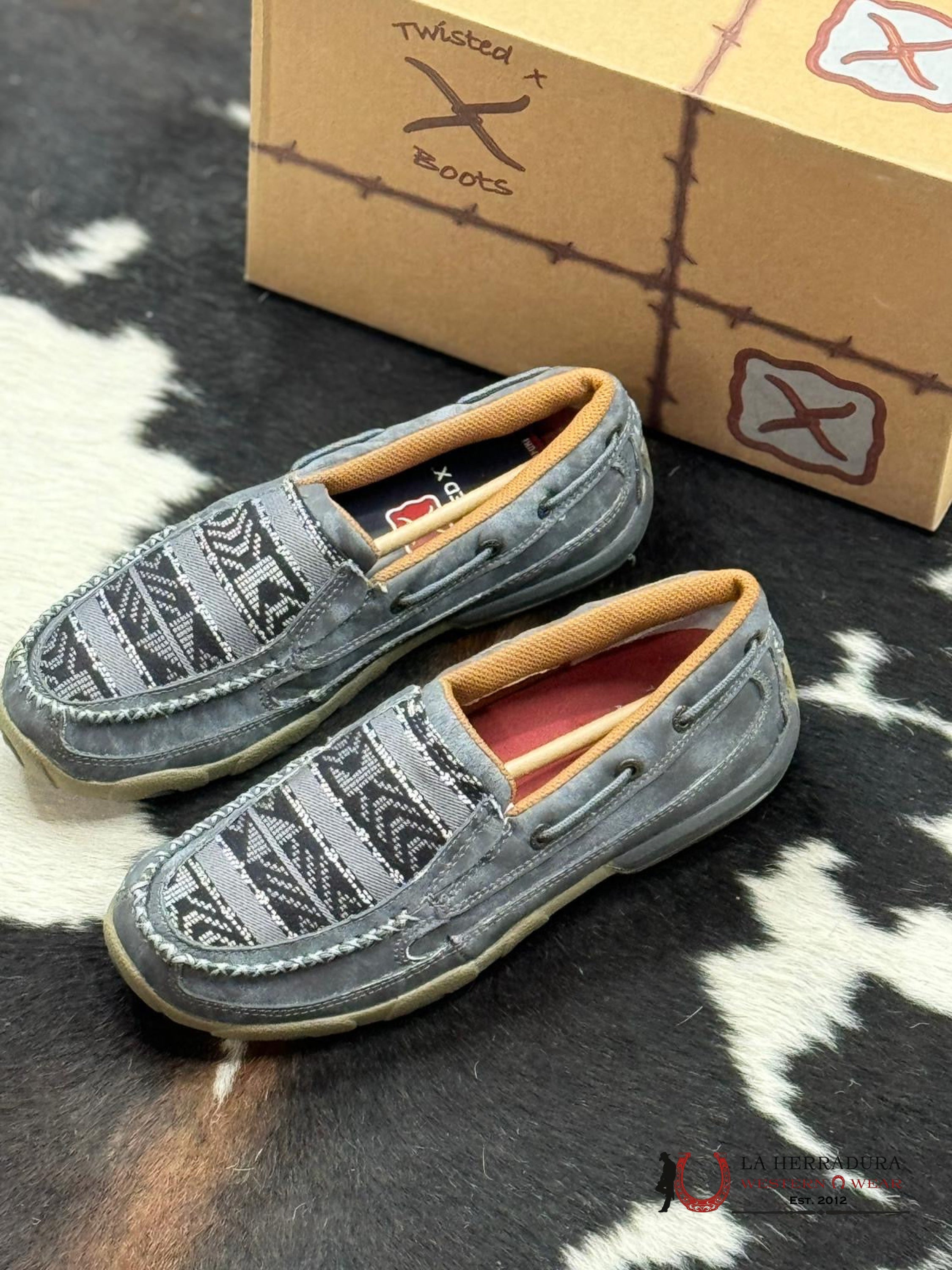 Zapatos Twisted X Slip On Driving Mocs D Tow Grey Multi Mujeres