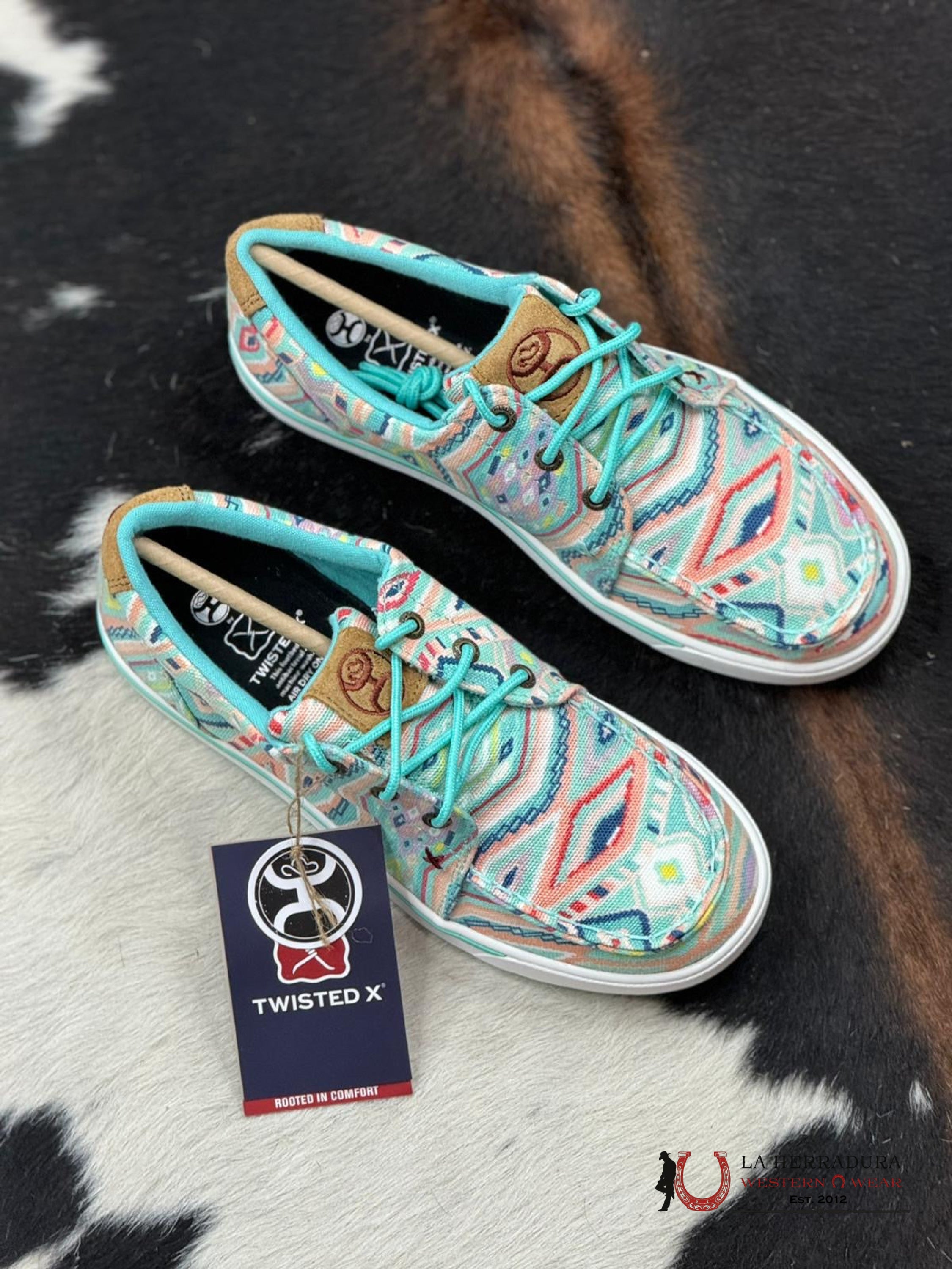 Zapatos Womens Hooey Lopers C Tow Twisted X Light Blue Multi Mujeres