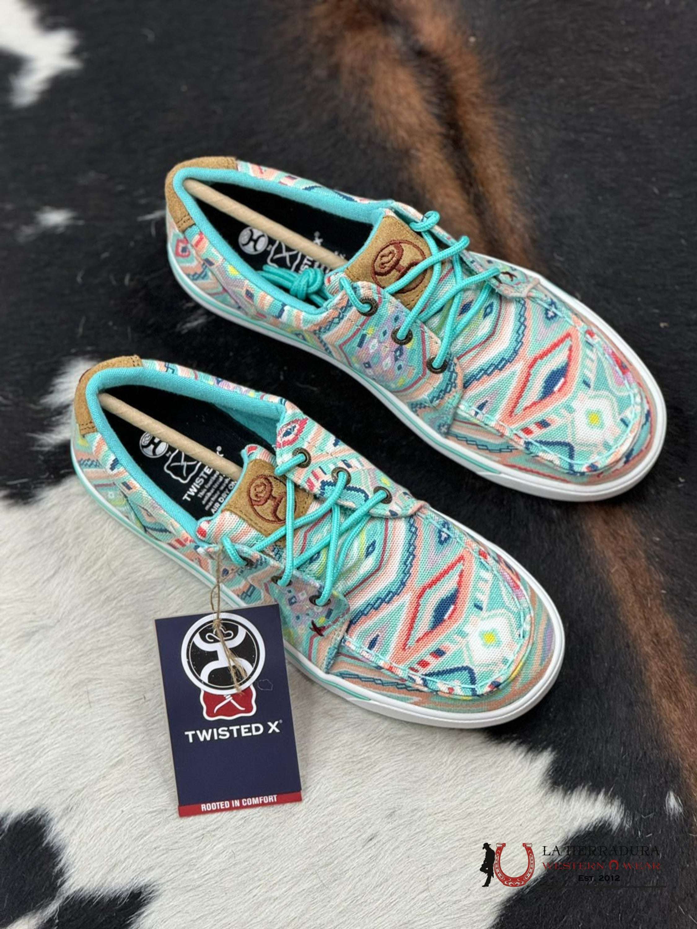 Zapatos Womens Hooey Lopers C Tow Twisted X Light Blue Multi Mujeres