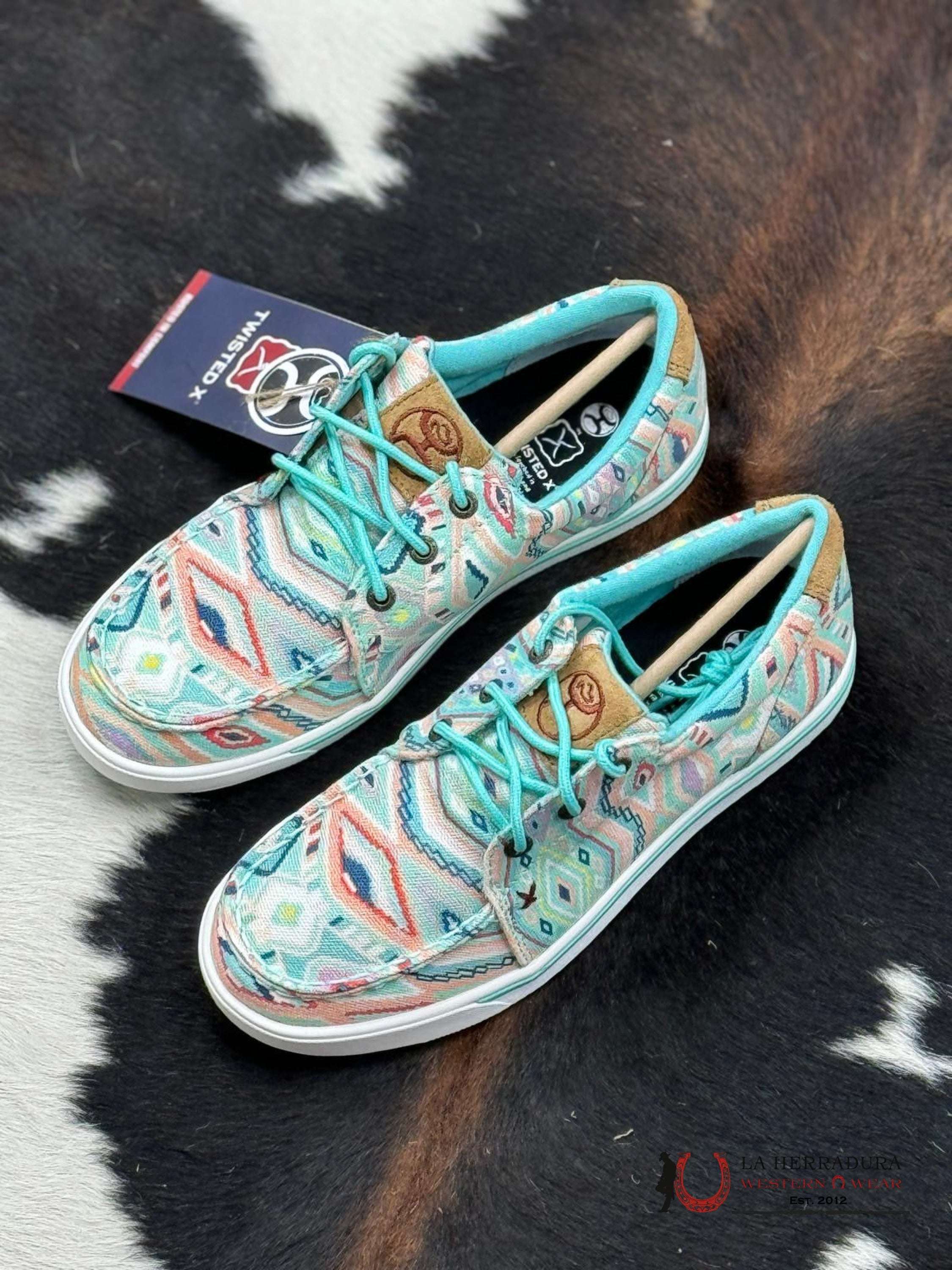 Zapatos Womens Hooey Lopers C Tow Twisted X Light Blue Multi Mujeres