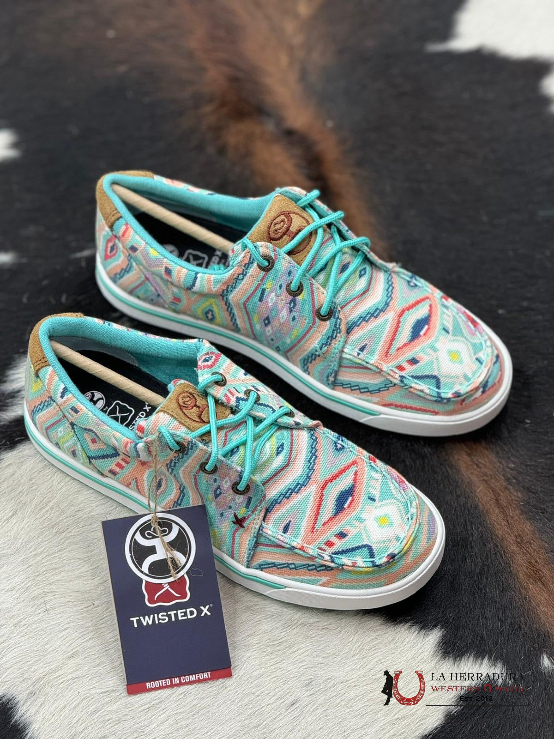 Zapatos Womens Hooey Lopers C Tow Twisted X Light Blue Multi Mujeres