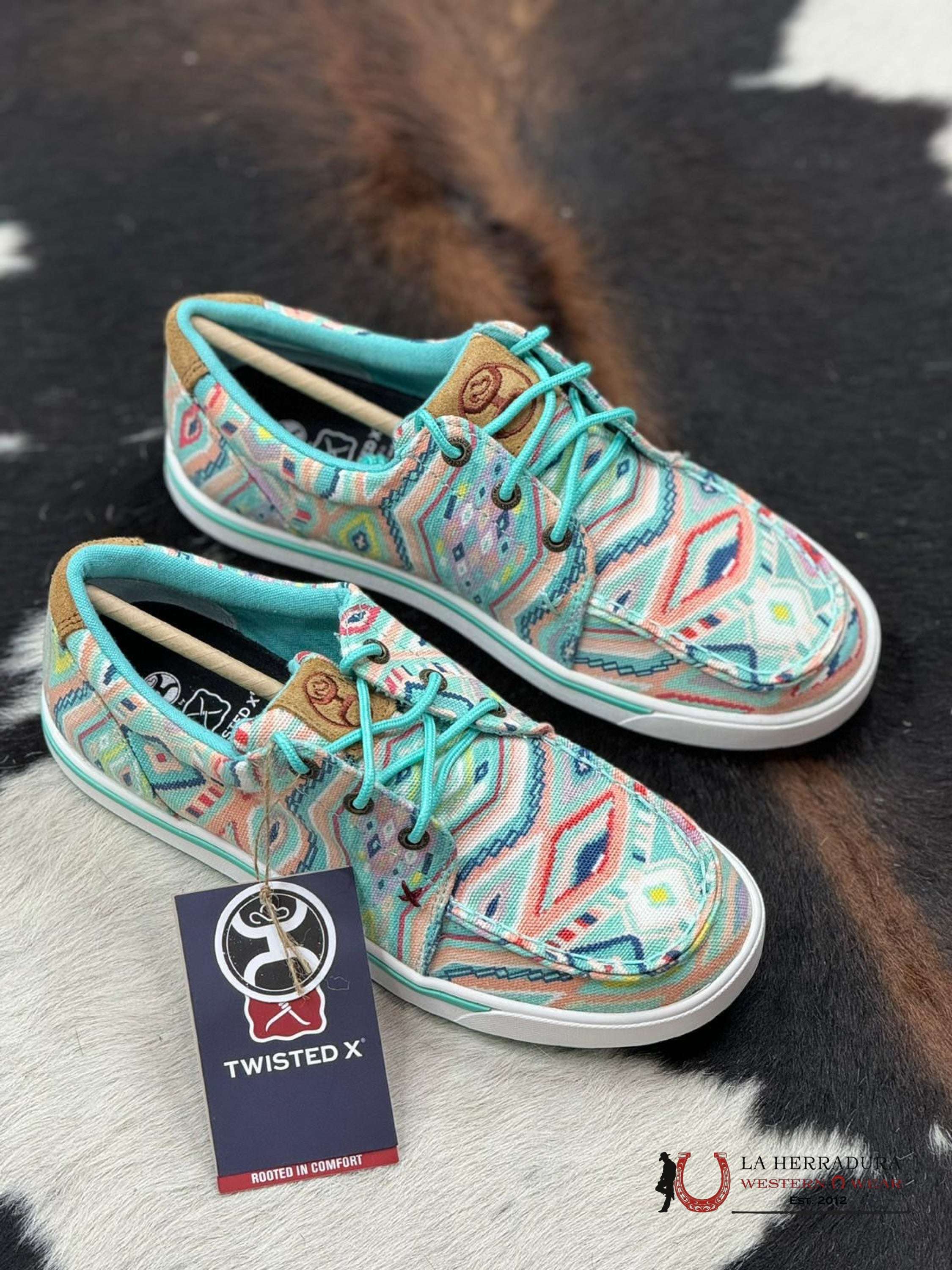 Zapatos Womens Hooey Lopers C Tow Twisted X Light Blue Multi Mujeres