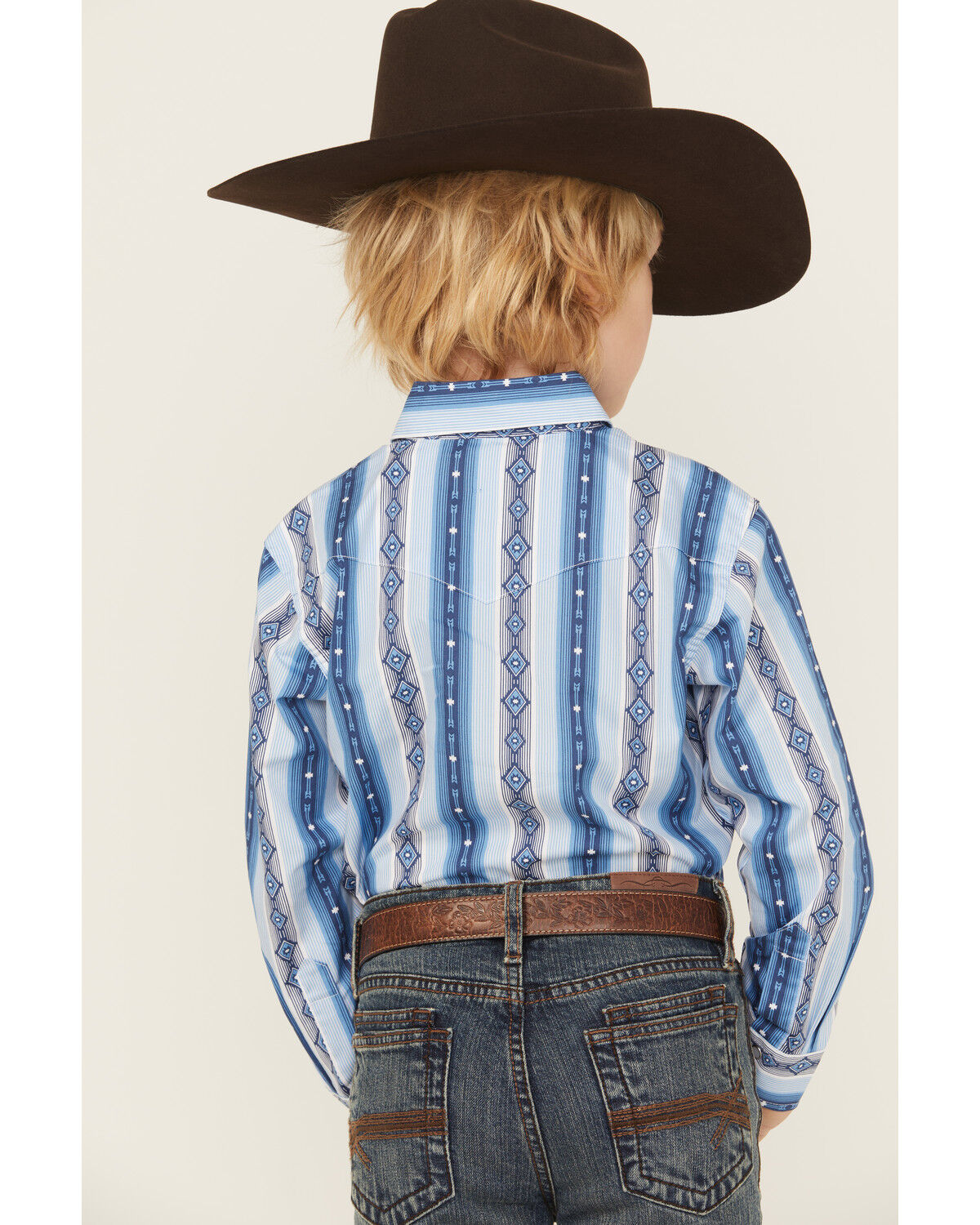 BOY'S WRANGLER LONG SLEEVE SHIRT BLUE 112359432