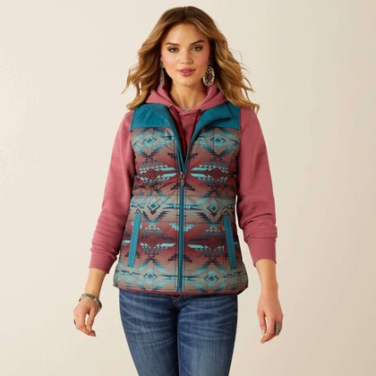 ARIAT WOMENS CRIUS INS VEST DRAGONFLY INEZ BLANKET PRINT 10062552