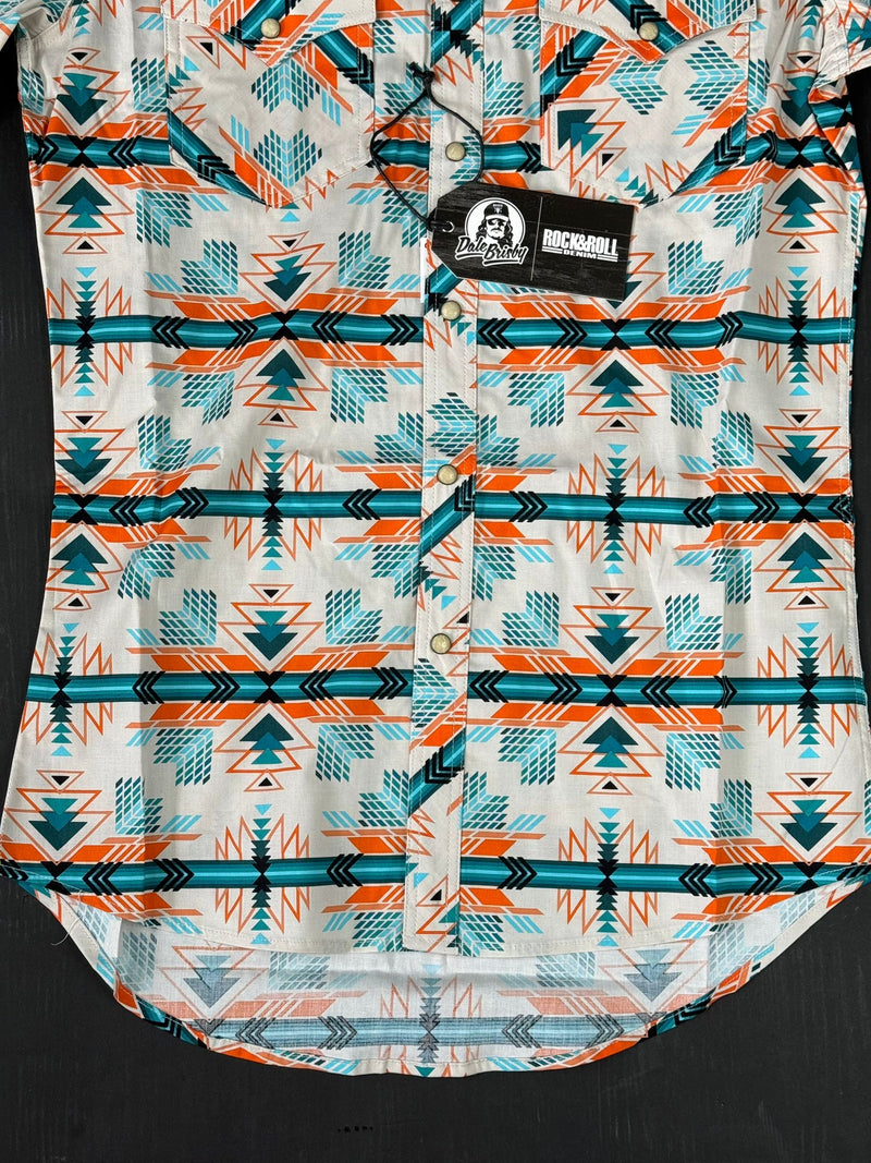 ROCK&ROLL X DALE BRISBY SHORT SLEEVE AZTEC TURQUOISE