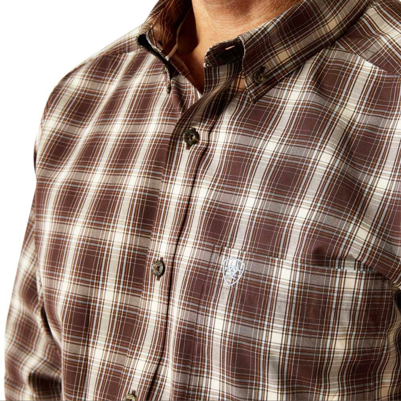 Ariat BROWN PRO CARSON SHIRT LONG SLEEVE