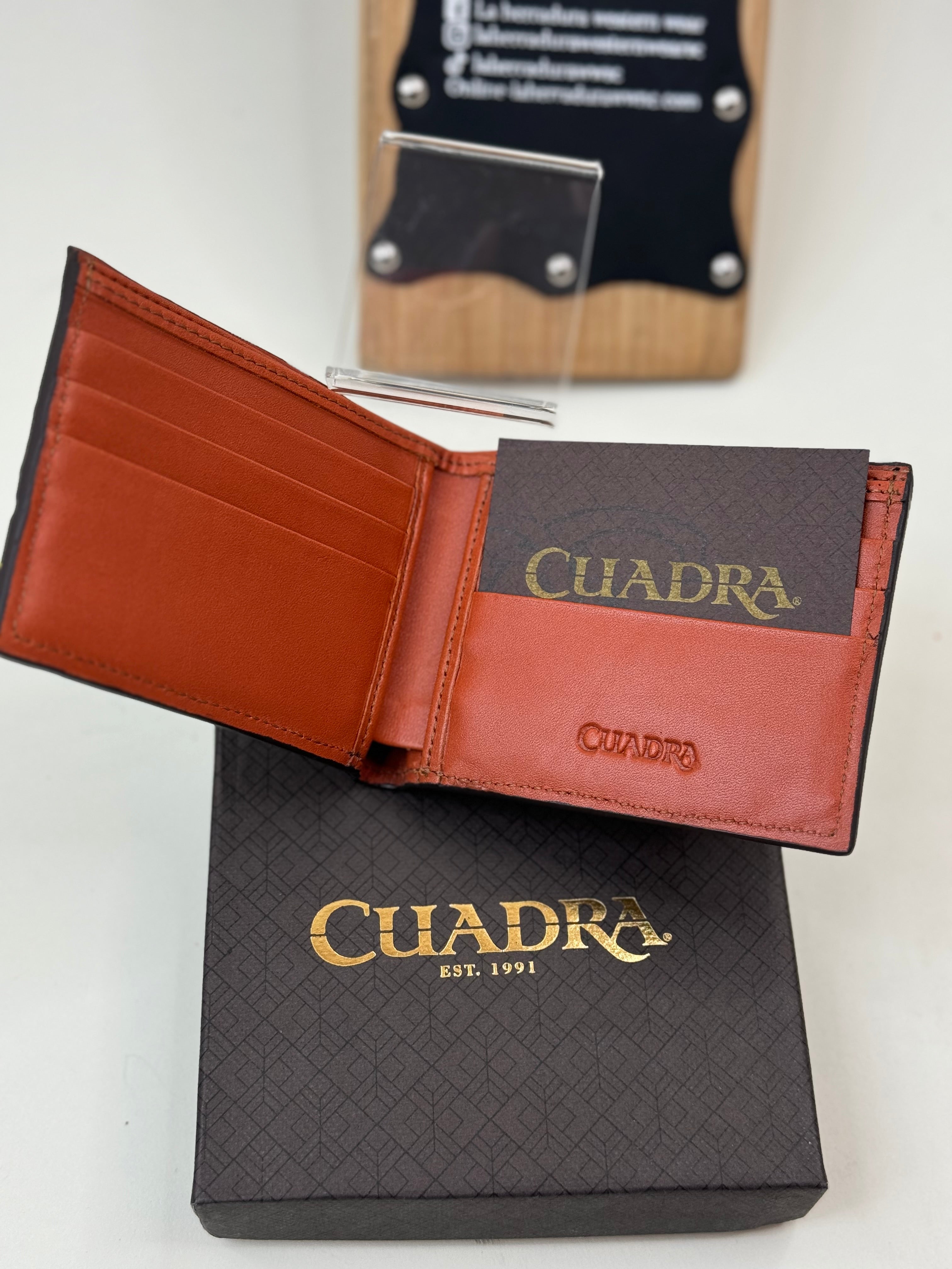 CUADRA EXOTIC OSTRICH BROWN WALLET