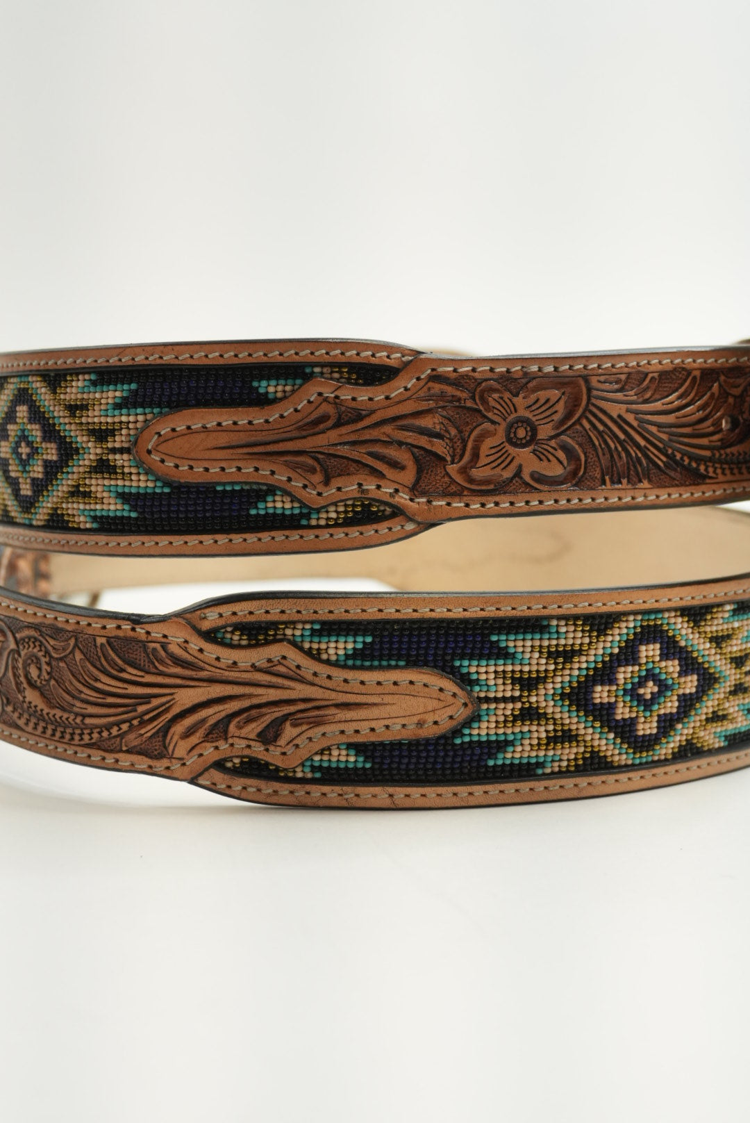 LA HERRADURA AZTEC NAVY BLUE/BEIGE NEW DESIGN BELT