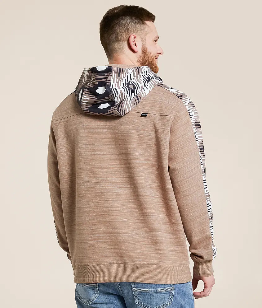HOOEY MEN HOODIE PORTABLE CANYON TAN AZTEC PRINT HH1330TN