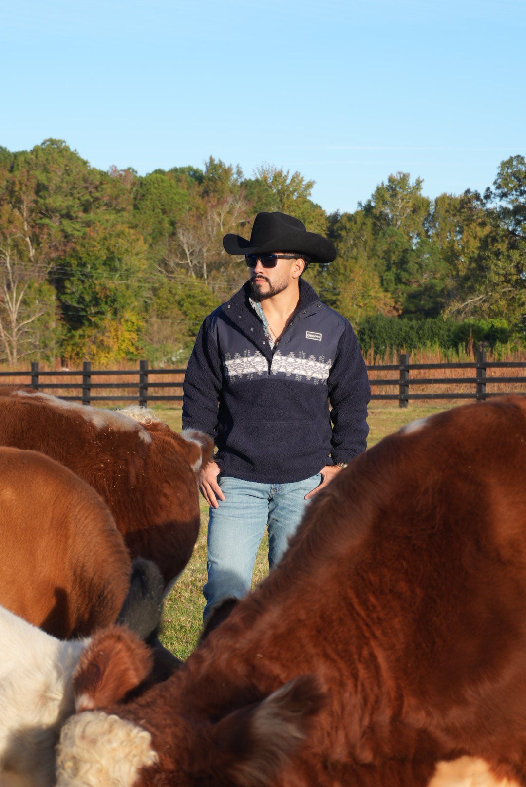 HOOEY MENS MARITIME NAVY BRECKEN SHERPA FLECE PULLOVER HFP029NV