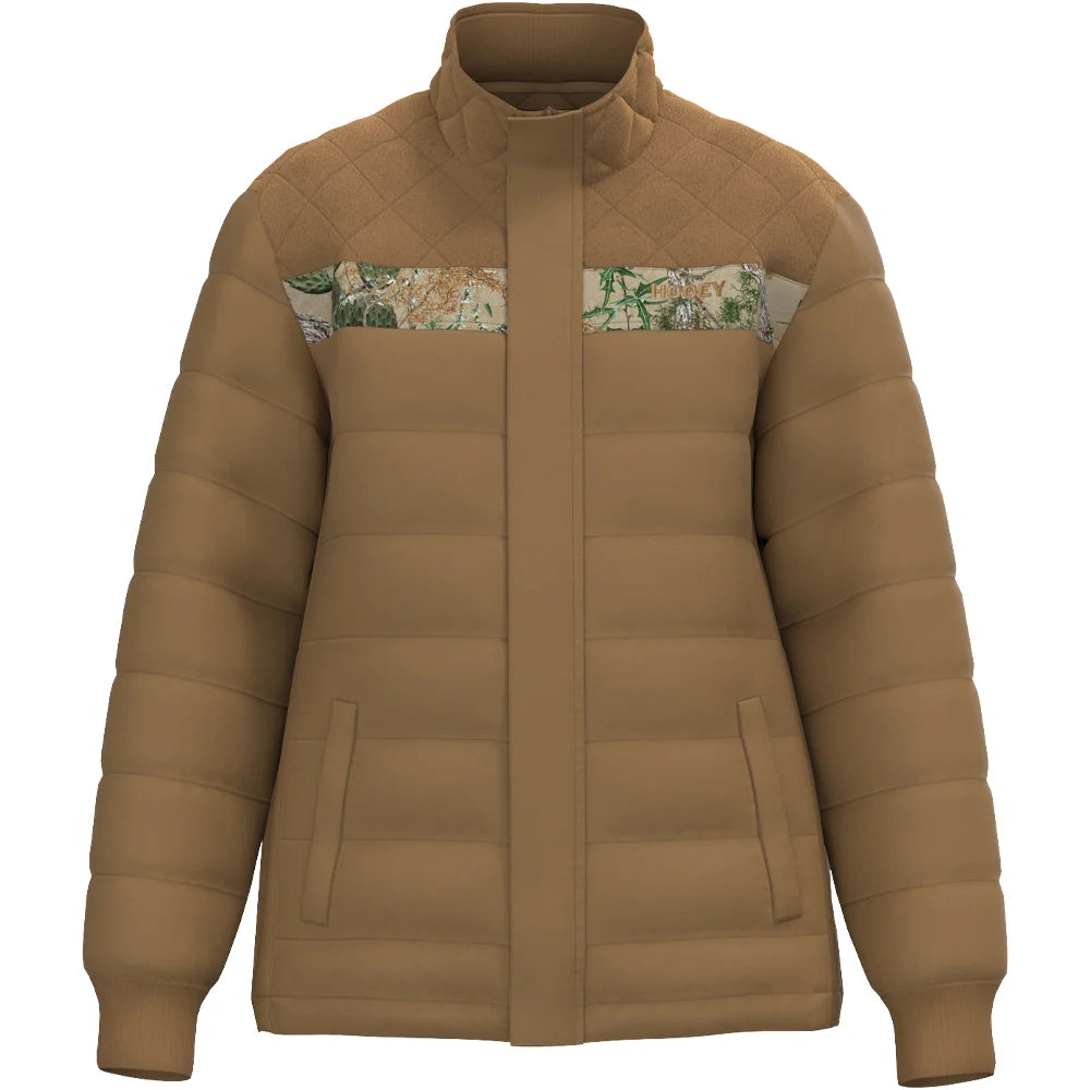 HOOEY MENS BANIFF BROWN PUFFER JACKET HJ2607TNCA