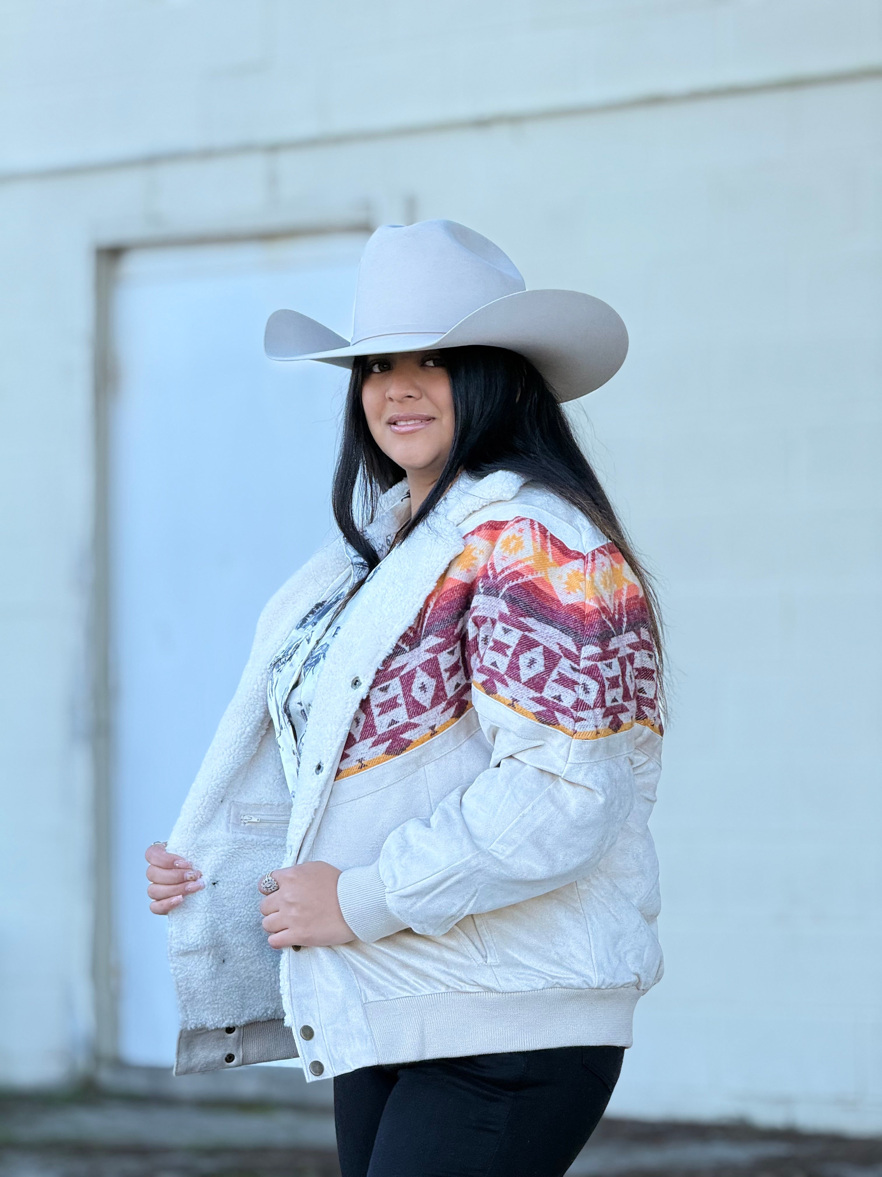 ROCK&ROLL NATURAL AZTEC BORDER JACKET