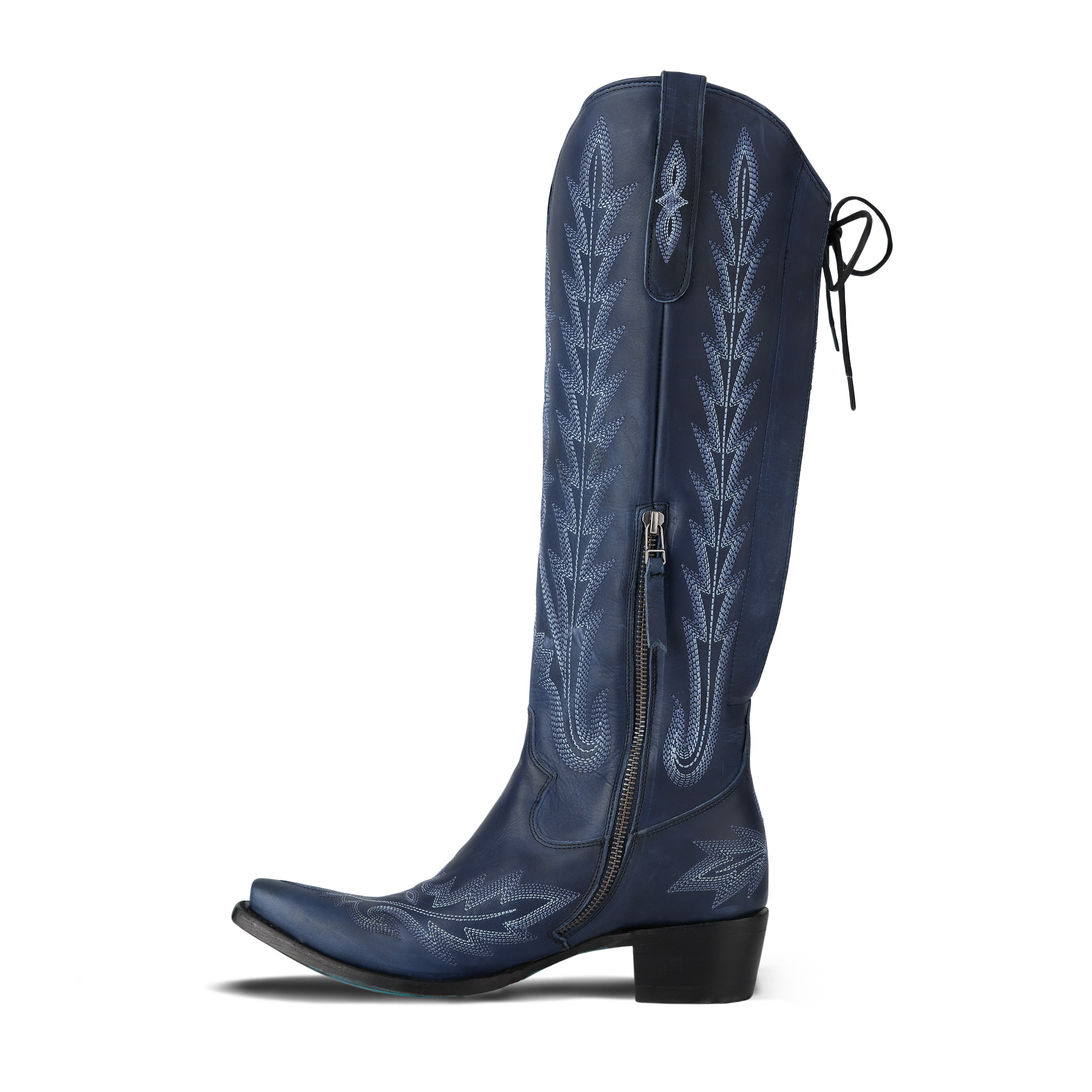 LANE WOMEN LEXINGTON KNEE HIGH MIDNIGHT NAVY SNIP TOE BOOT LB0562T