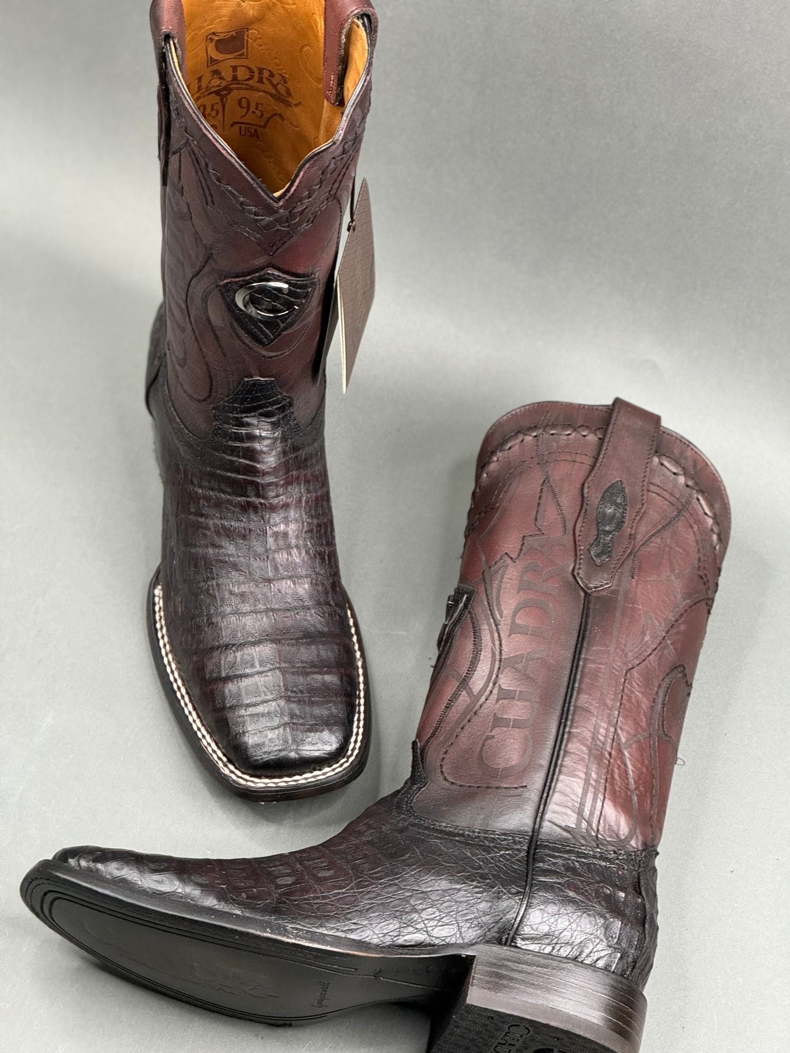 CUADRA BOOTS FUSCUS BELLY BLACKCHERRY SQUARE TOE