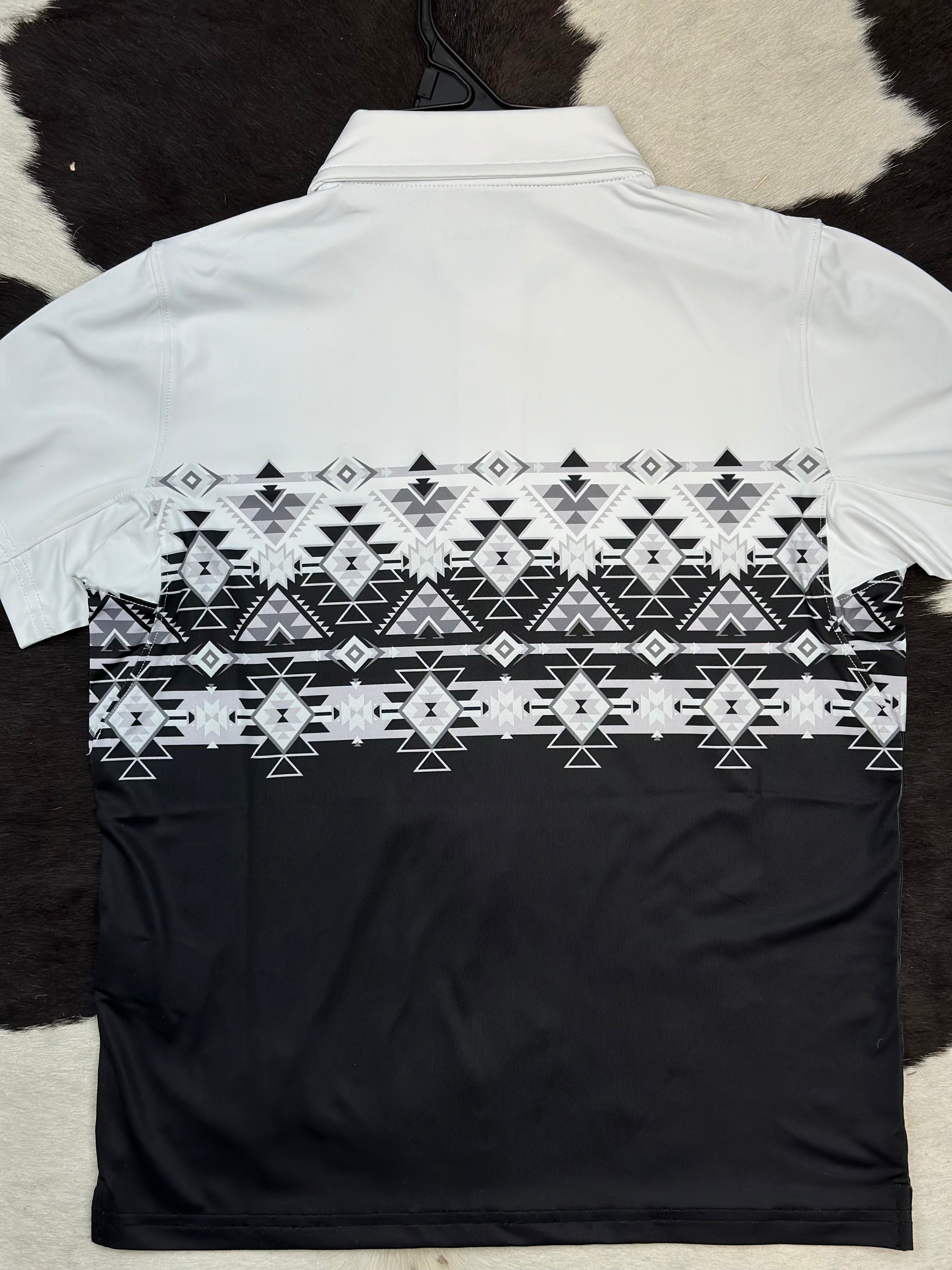 HOOEY BOYS THE WEEKENDER BLACK WHITE POLO