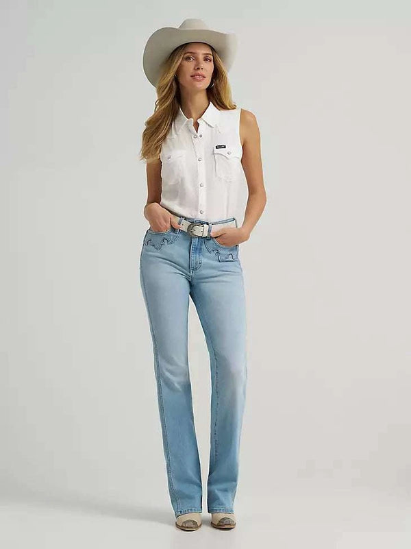 WRANGLER DE MUJER TIRO ALTO CORTE BOTA - 112379374