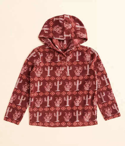 Wrangler Girls Burgundy Serape Stripe Pullover 112353143