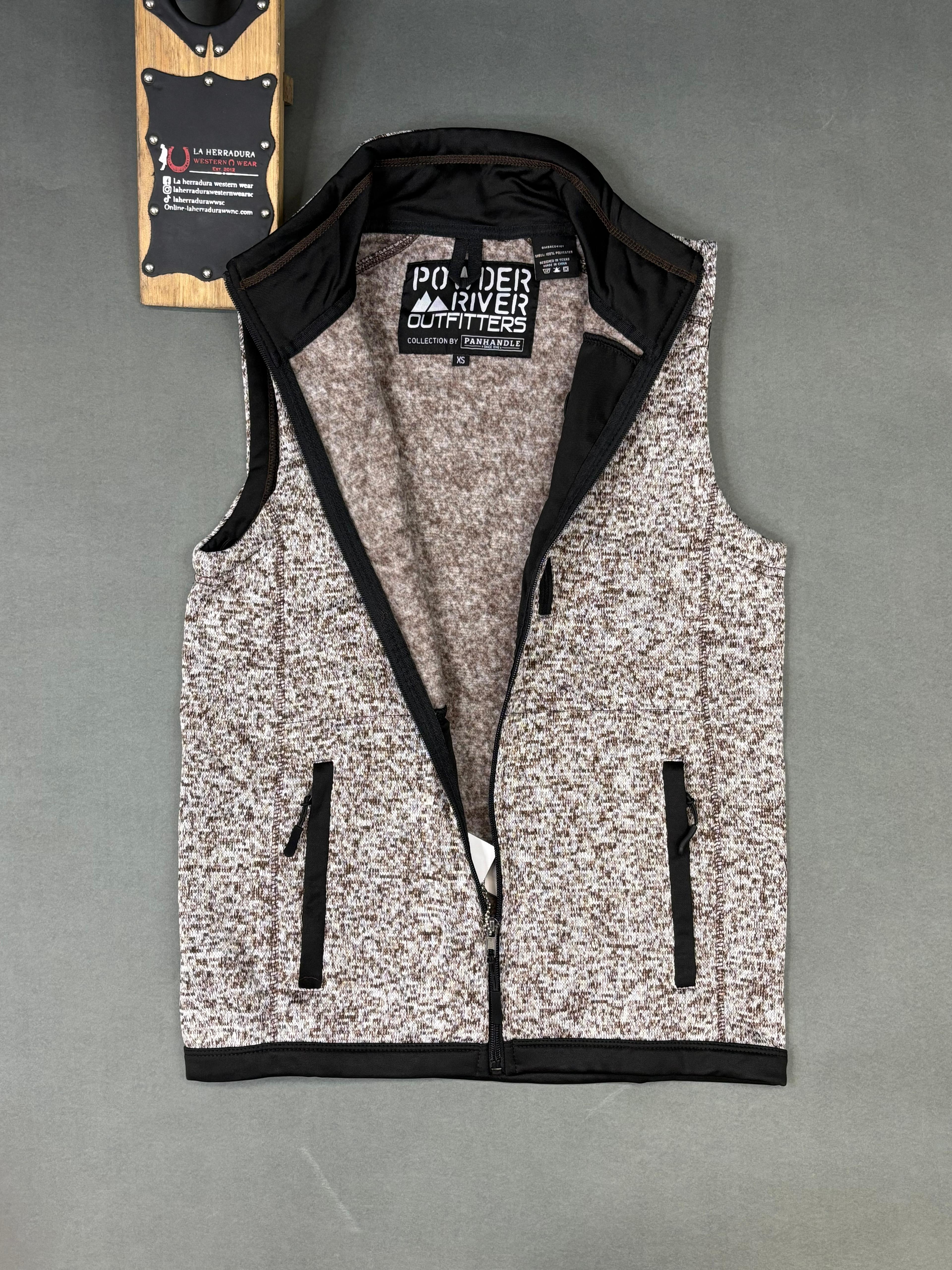 PANHANDLE DARK BROWN KNIT MELANGE VEST