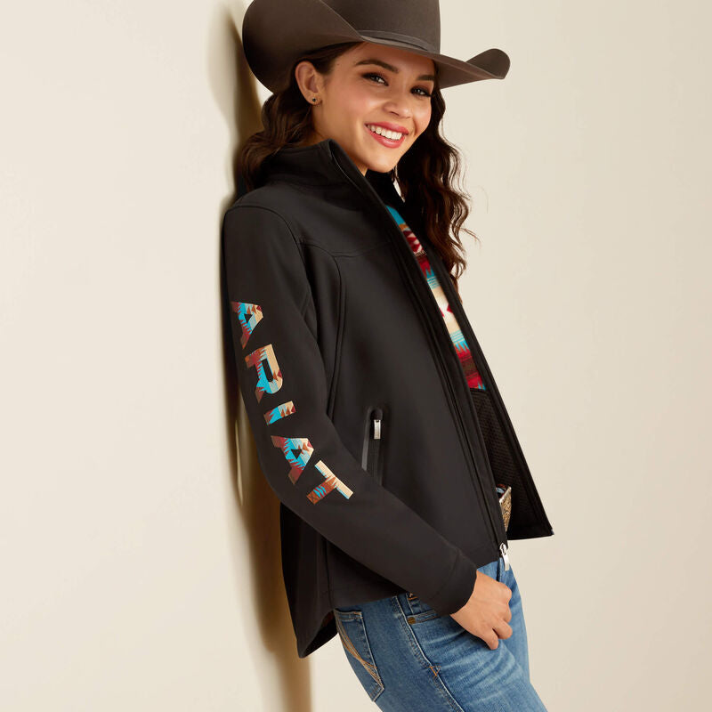 Ariat New Team Softahell Jacket Black/Serrano Southwest Print - 1977