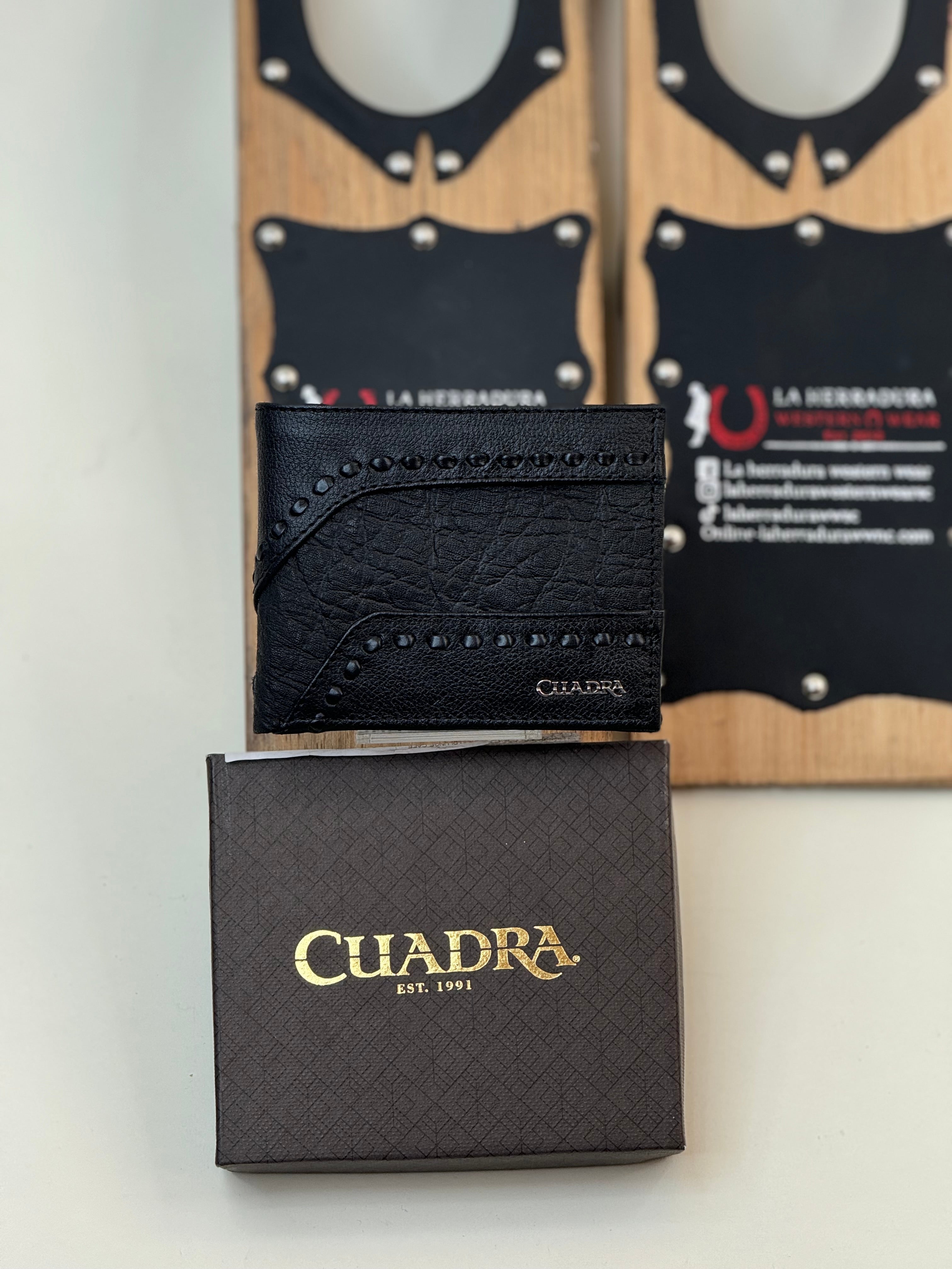 CUADRA EXOTIC ELEFANTE BLACK WALLET