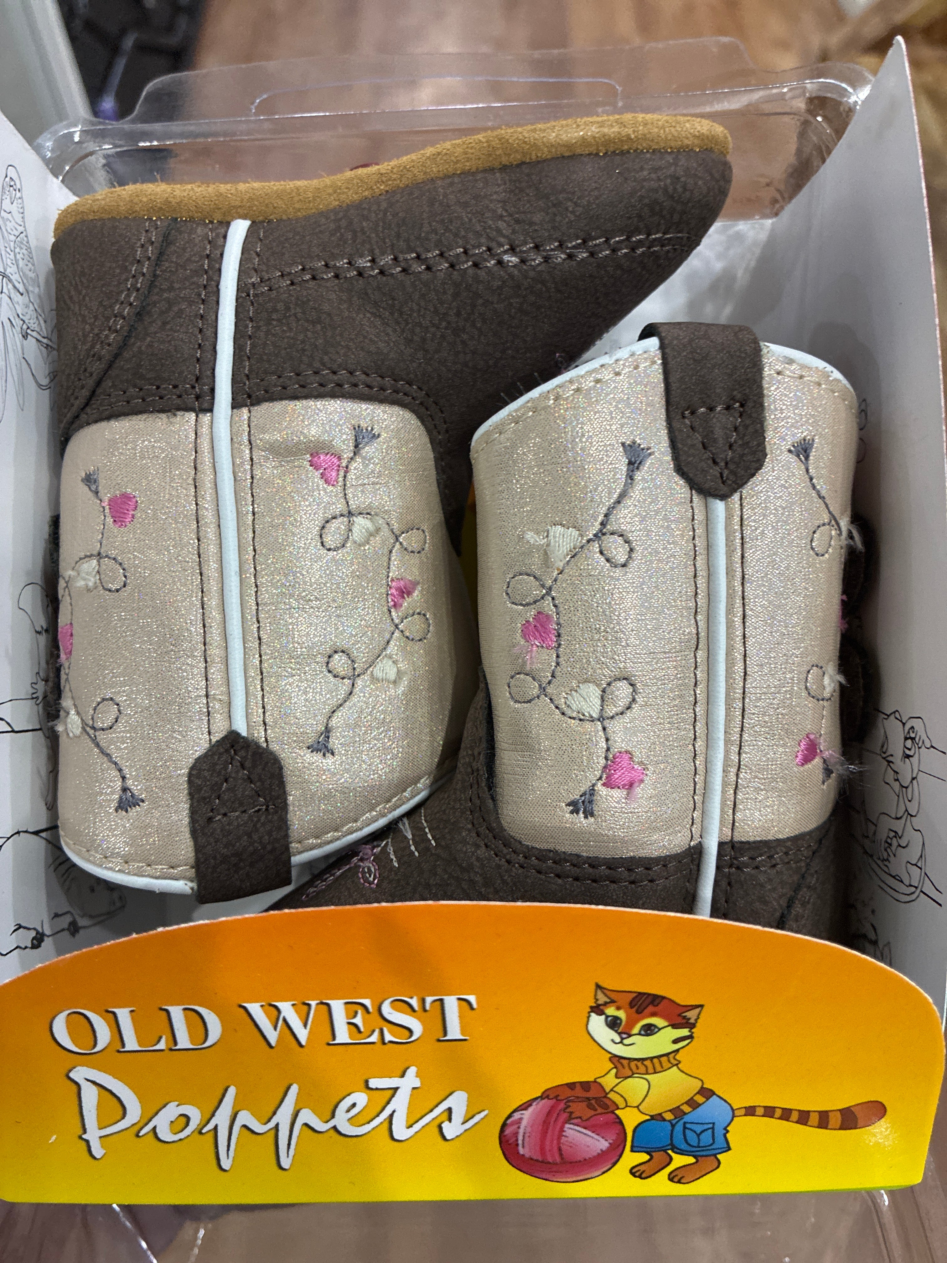 OLD WEST POPPETS BROWN AND CHAMPAGNE 10153
