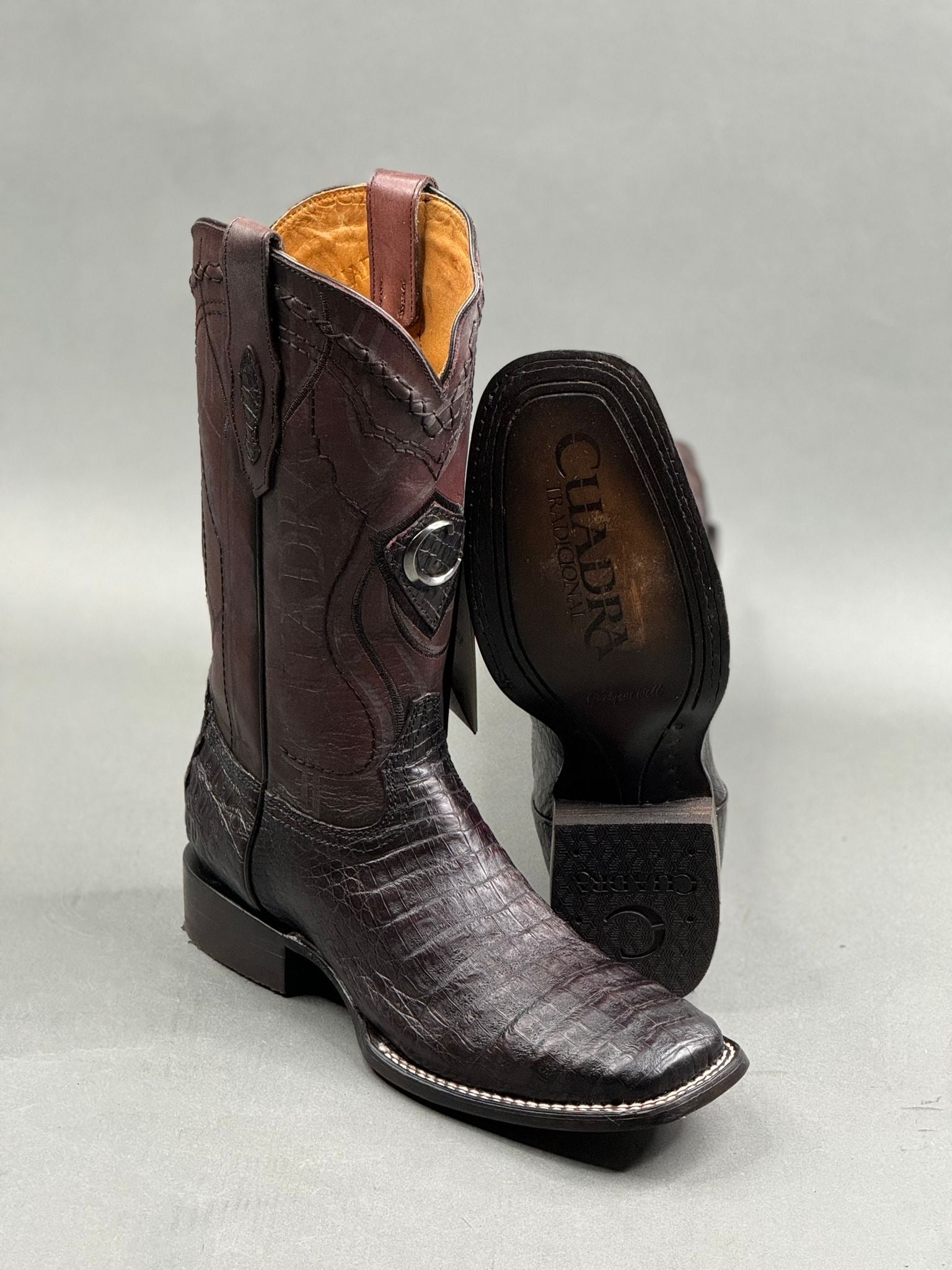 CUADRA BOOT FUSCUS BELLY BLACKCHERRY SQUARE TOE