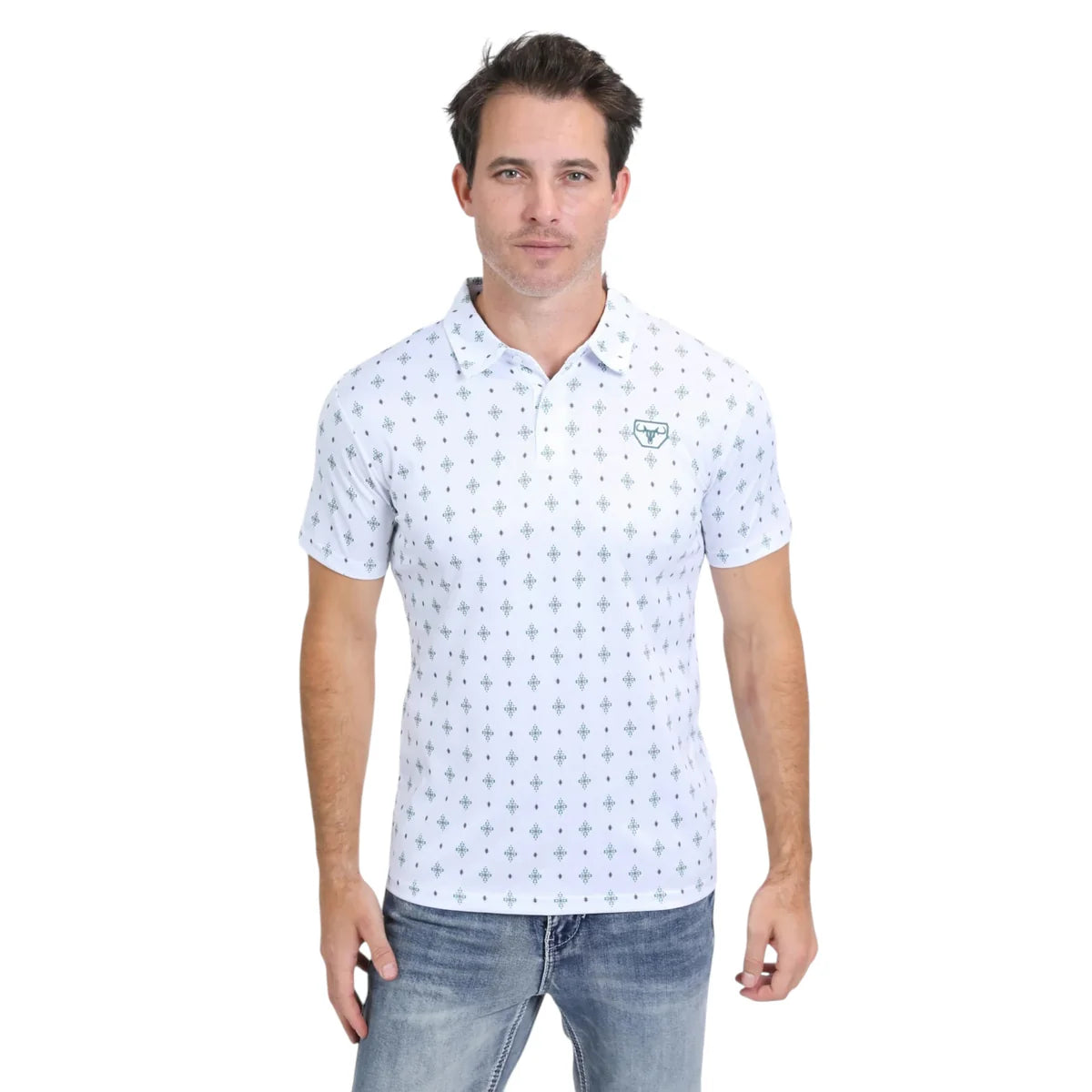 PLATINI - MODERN FIT PERFORMANCE POLO - WHITE PGP10548