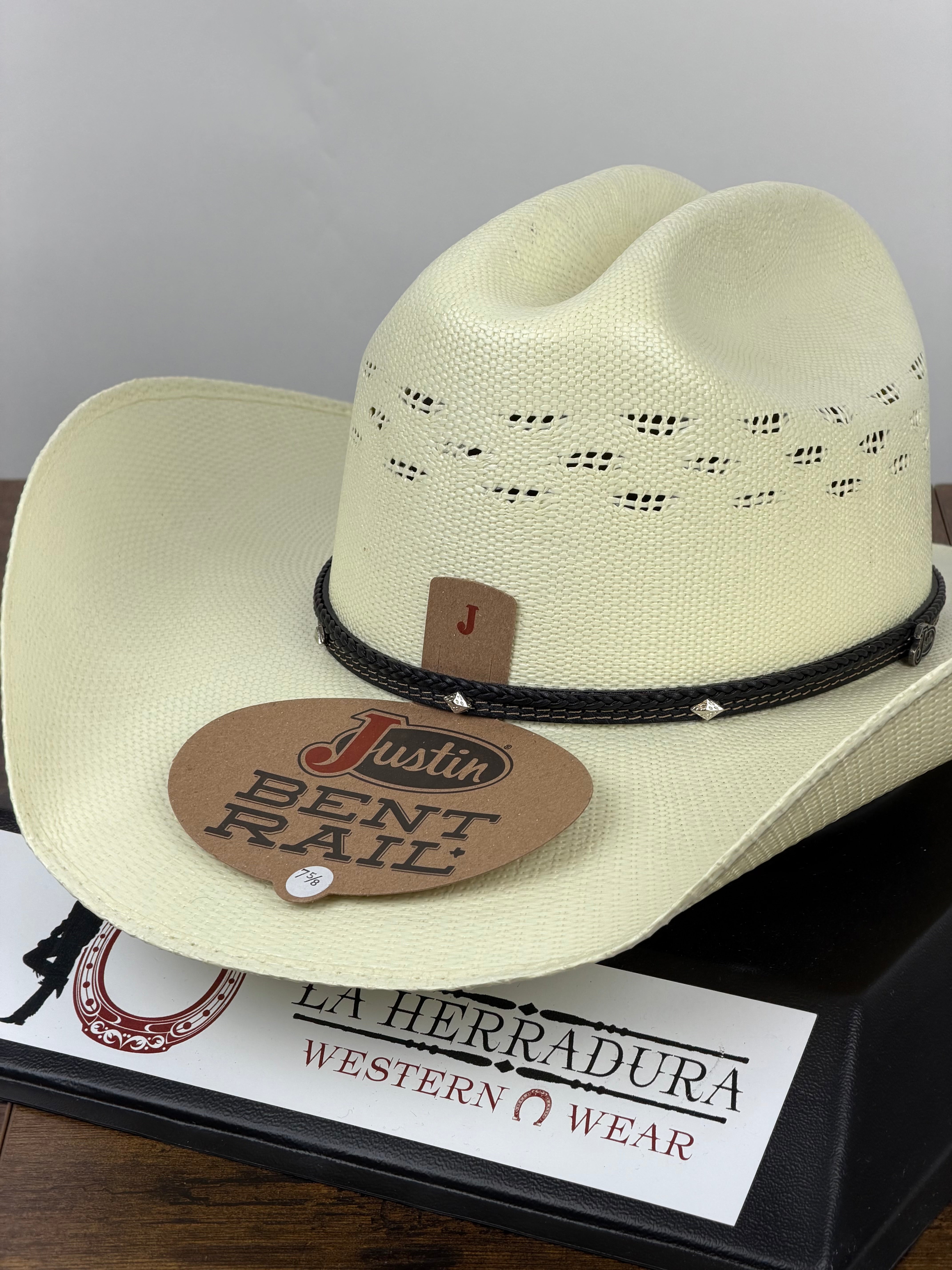 JUSTIN FALCON IVORY STRAW HAT JS4256FLCN44
