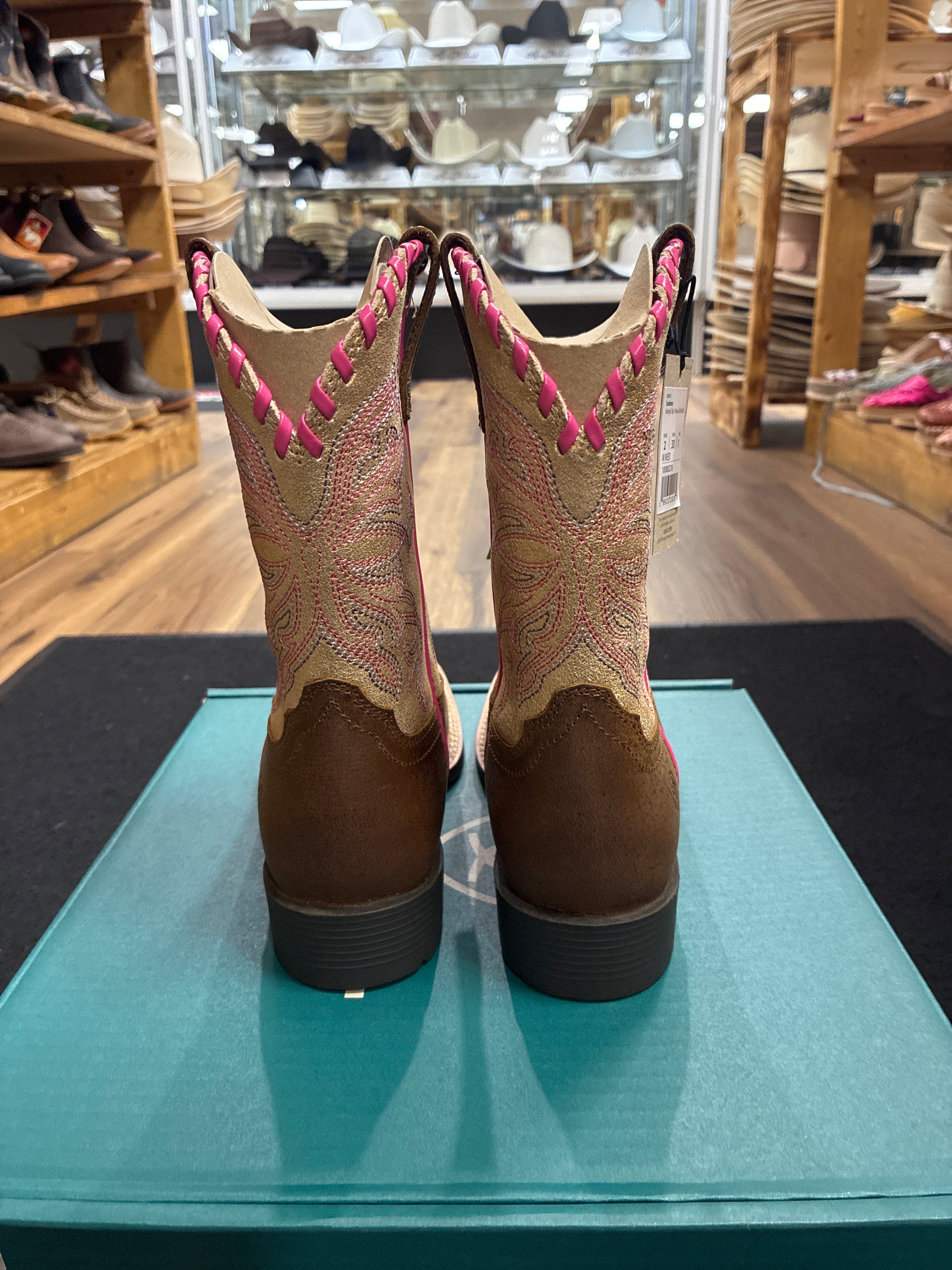 ARIAT KIDS SUNDOWN ARCILLA GEORGIA / ORO REAL METÁLICO PUNTA CUADRADA ANCHA -10080276