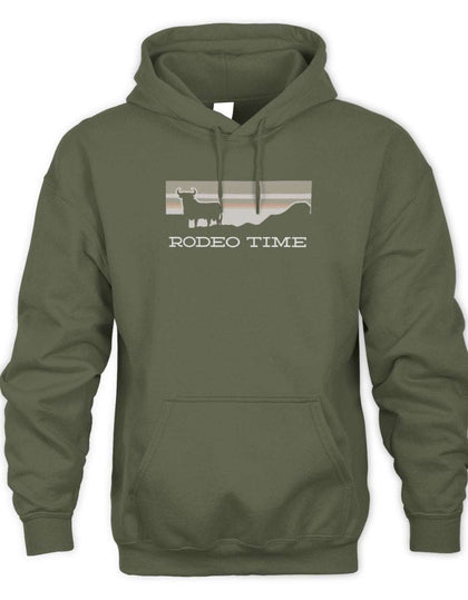 SUDADERA CON CAPUCHA PARA HOMBRE RODEO TIME OLIVA 99052