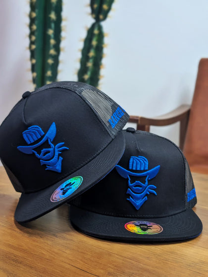 DE RANCHO HATS SNAPBACK BLACK AND BLUE