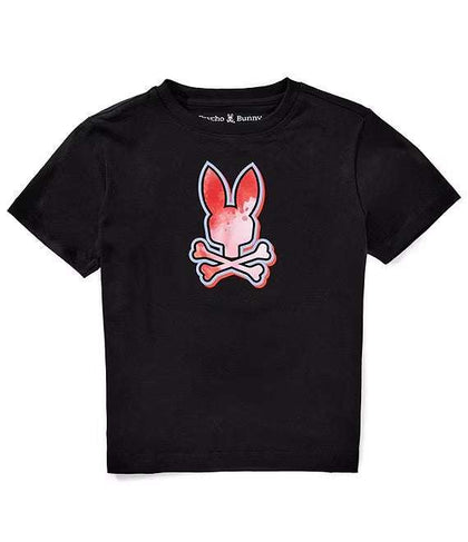 PSYCHO BUNNY KIDS WILLIAM GRAPHIC TEE BLACK TEE B0U643F200