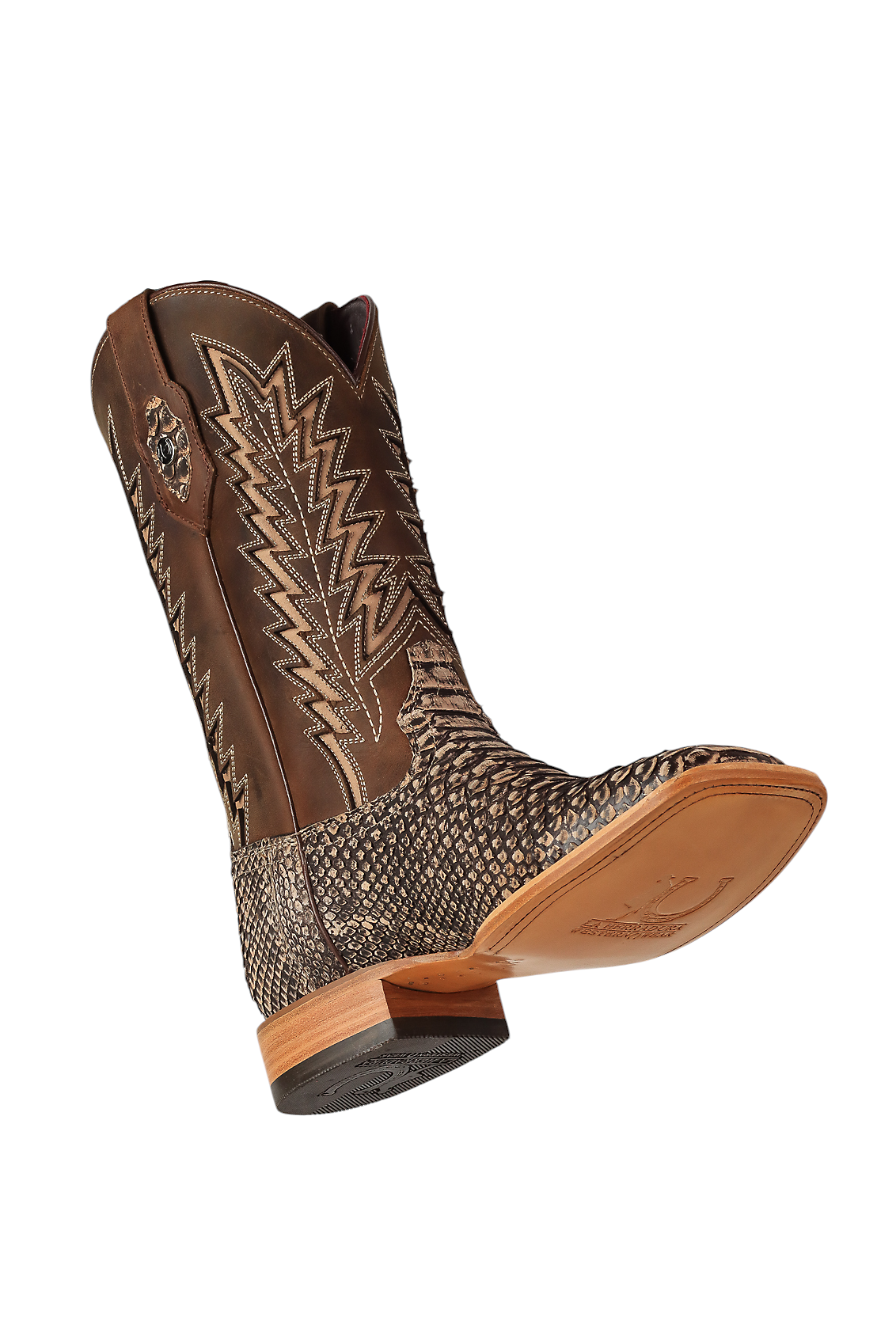 LA HERRADURA LH010 MEN’S BOOTS EXOTIC-RANCHERA PYTHON ORIX NOBUCK SQ TOE EE