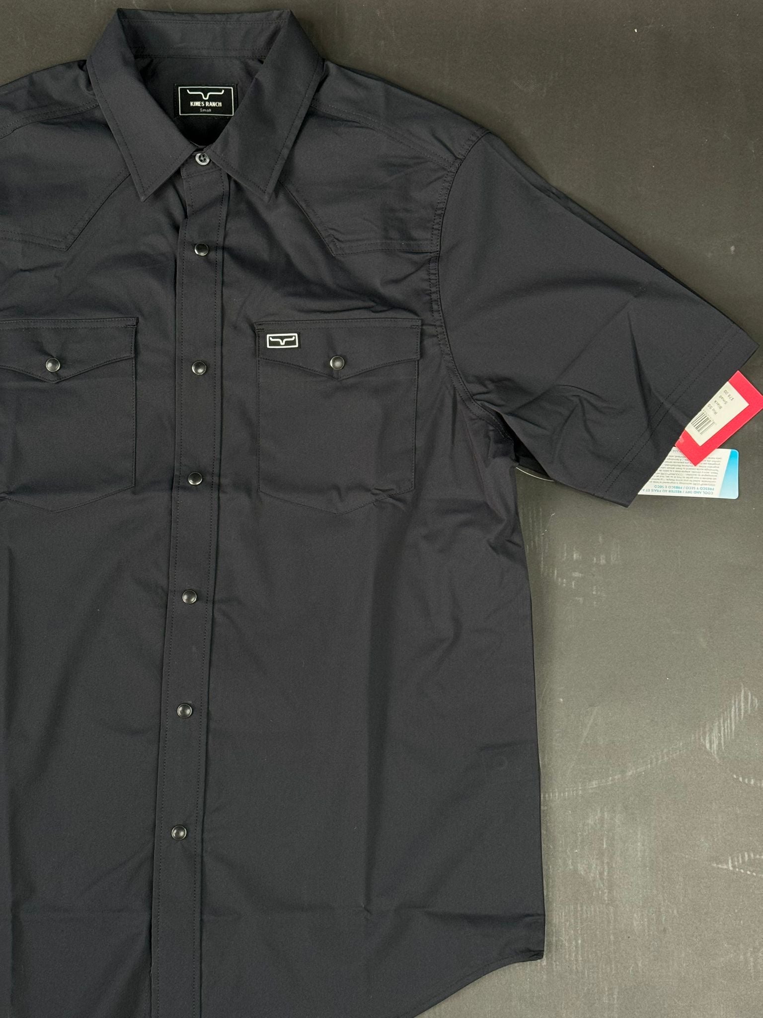 KIMES RANCH SHORT SLEEVE BLACK SNAP