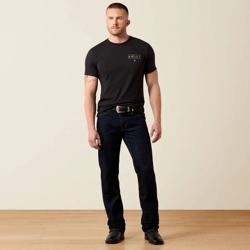 ARIAT MENS MONUMENT GAUCHO SS TSHRT BLACK 10079502