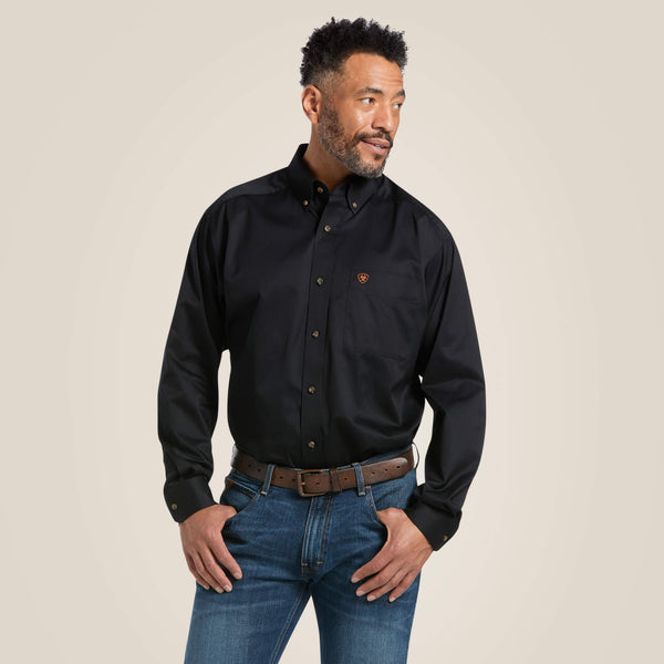 ARIAT Solid Twill Classic Fit Shirt Black