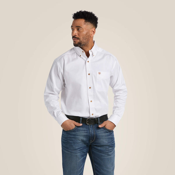 ARIAT Solid Twill Classic Fit Shirt White