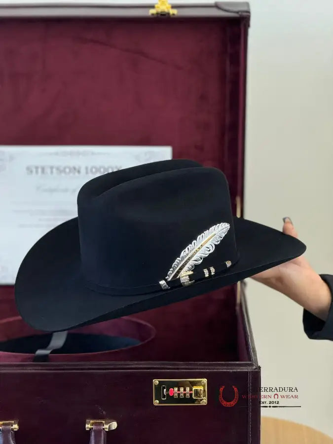 1000X Stetson El Diamante Black Tejana