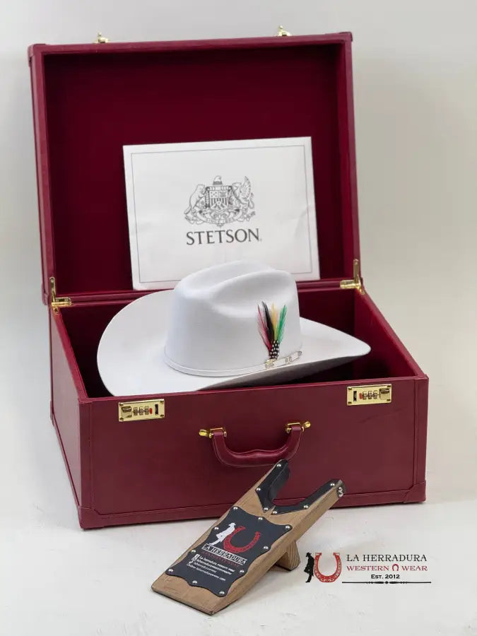 1000X Stetson El Diamante White Blanco Tejana