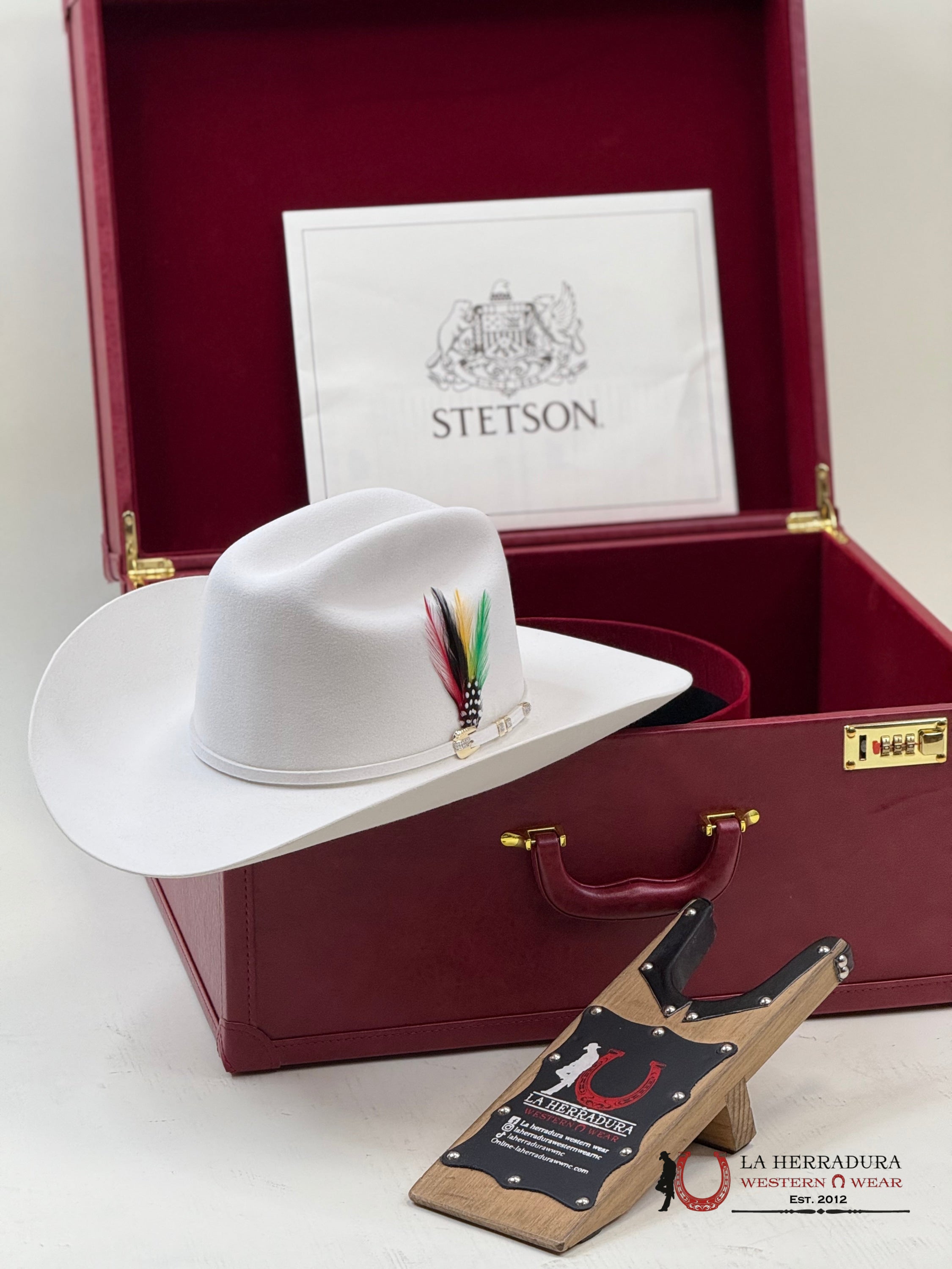 1000X Stetson El Diamante White Blanco Tejana