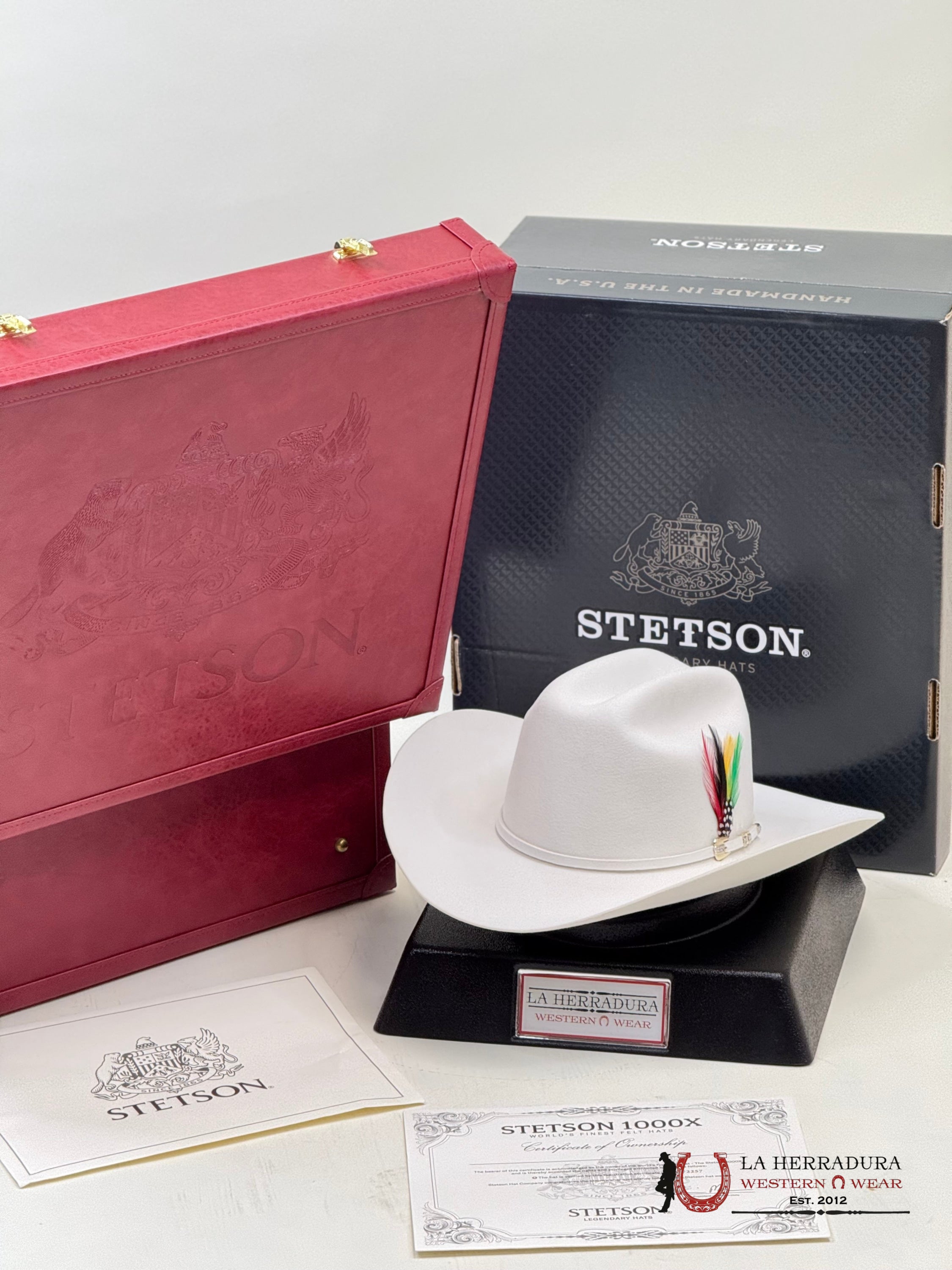 1000X Stetson El Diamante White Blanco Tejana