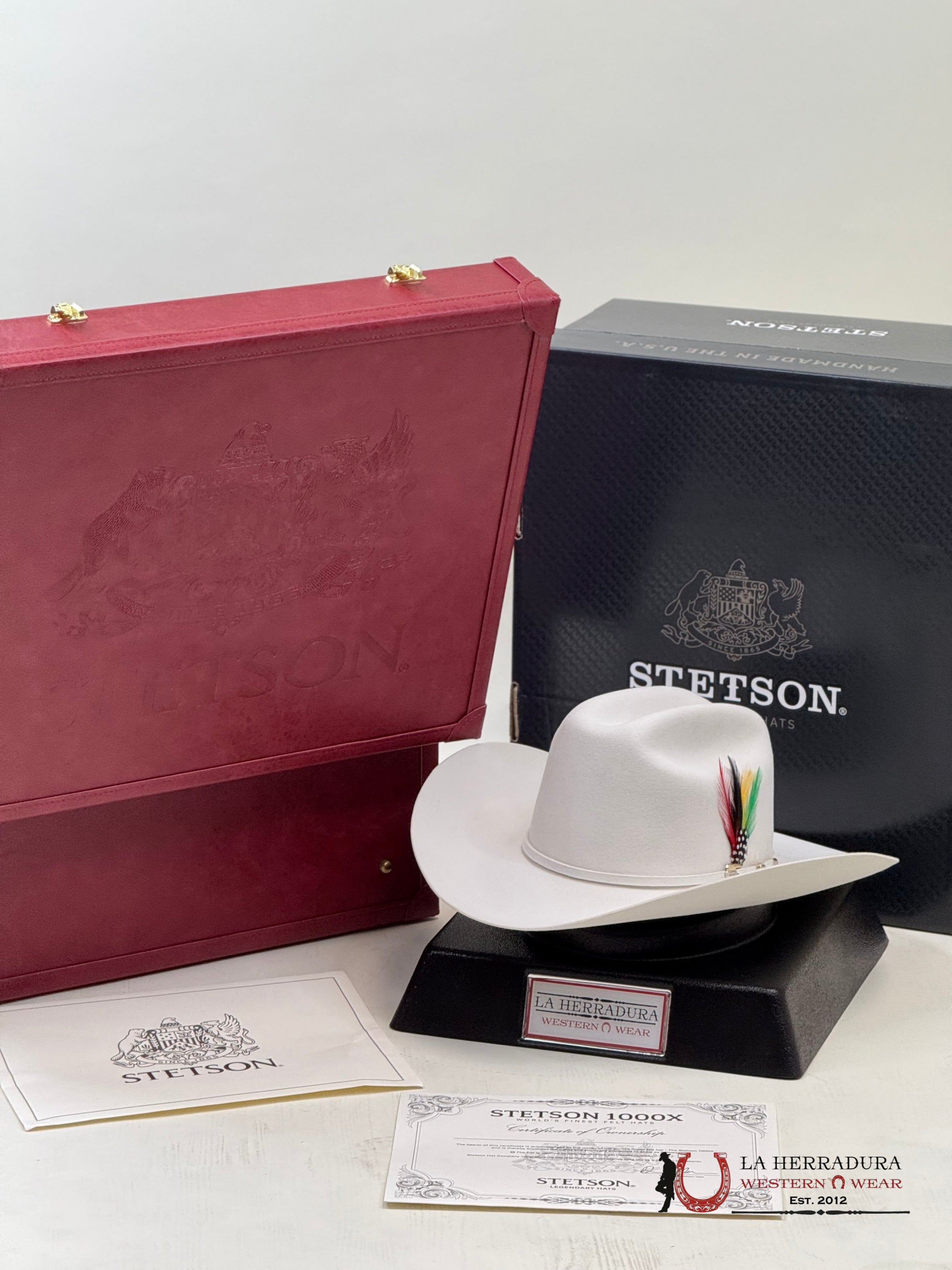 1000X Stetson El Diamante White Blanco Tejana