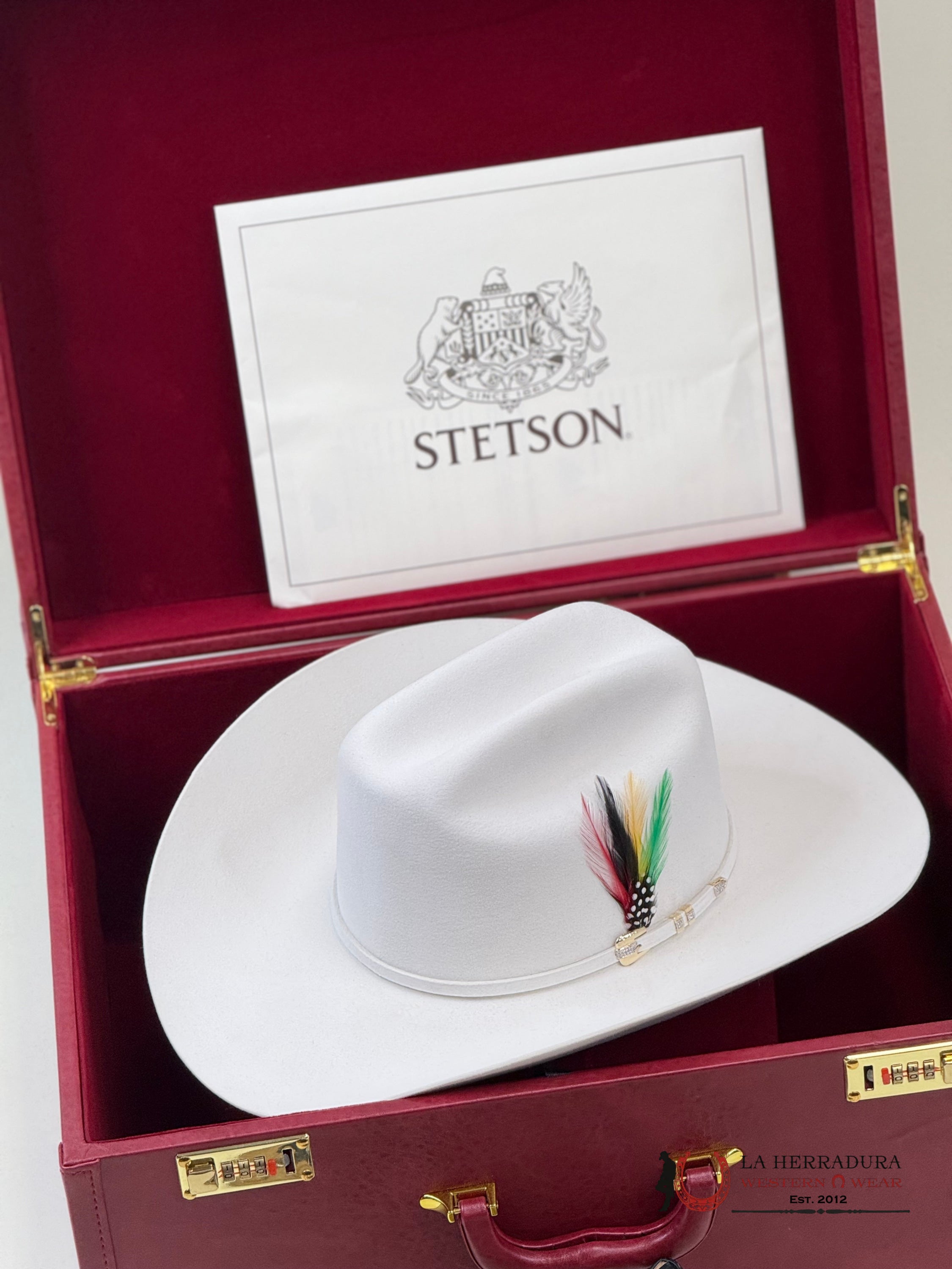 1000X Stetson El Diamante White Blanco Tejana