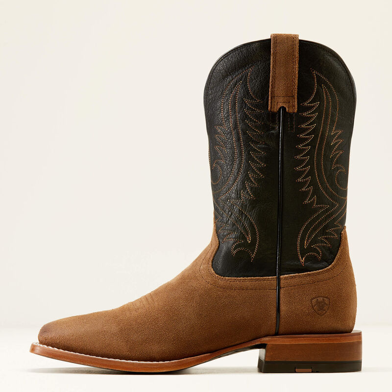 MENS ARIAT CIRCUIT PAXTON RANCH BROWN SUEDE BAYOU BLACK 0897