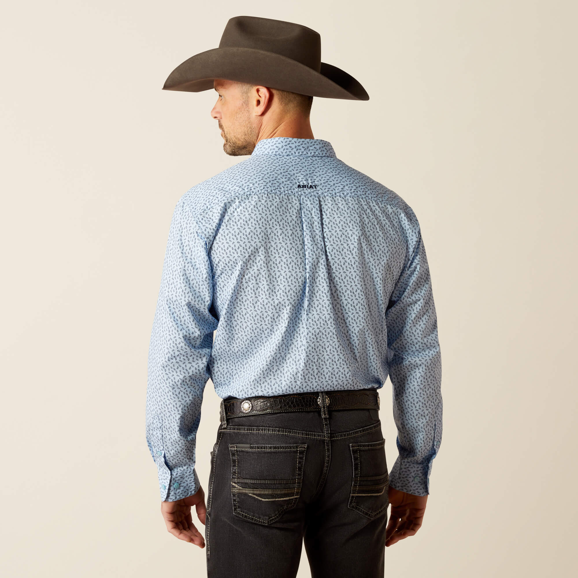 ARIAT ROWAN LIGHT BLUE LONG SLEEVE SHIRT