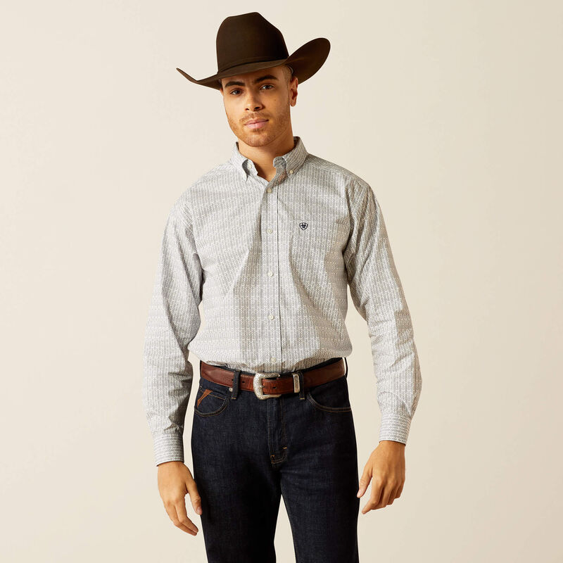 ARIAT CLASSIC REING WHITE  LONG SLEEVE SHIRT-2359