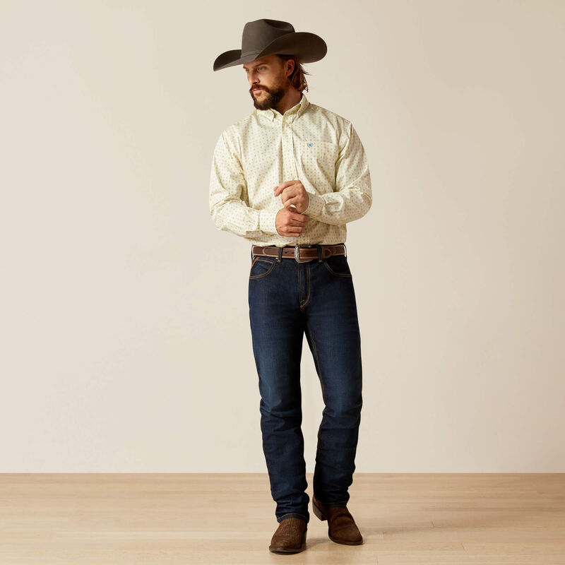 ARIAT CLASSIC WT GRIFFIN CREAM LONG SLEEVE SHIRT