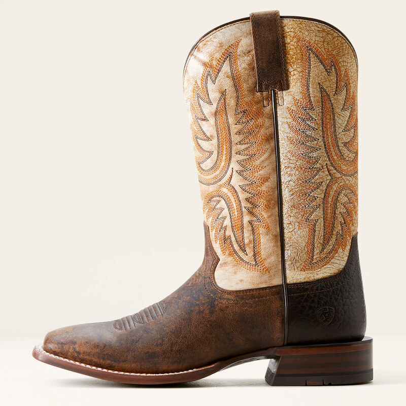 MENS ARIAT TANGLEWOOD COWBOY BOOT MAPLE WARM STONE 3582