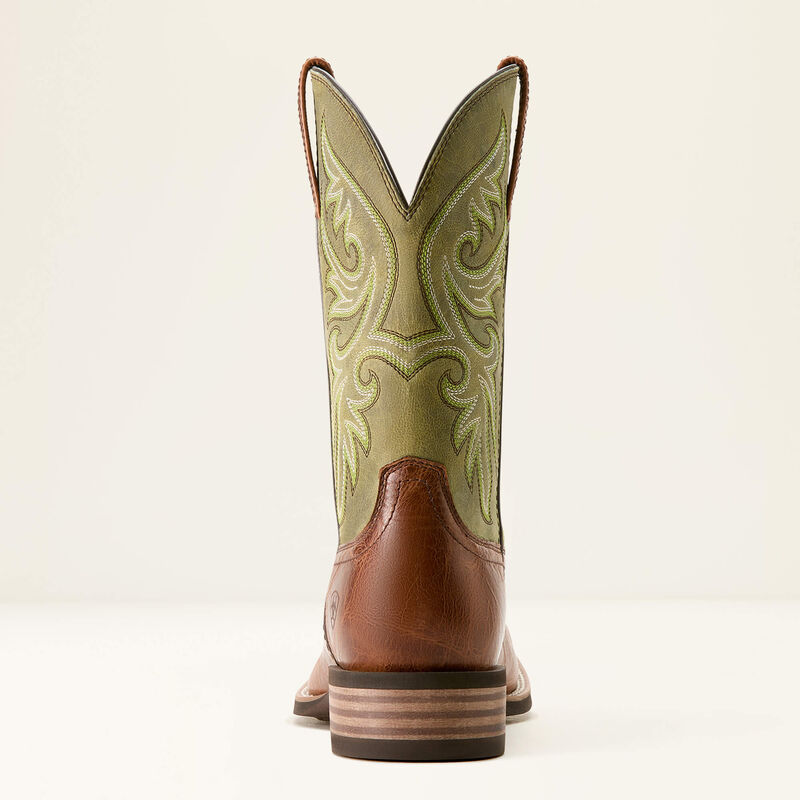 MENS ARIAT SLINGSHOT DARK TAN EASY GREEN COWBOY BOOT 3630