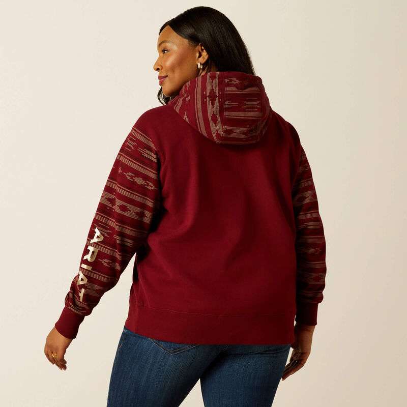 ARIAT WOMENS LOGO 2.0 HOODIE SEDONA PRINT HD MONTANA PRINT 10062291